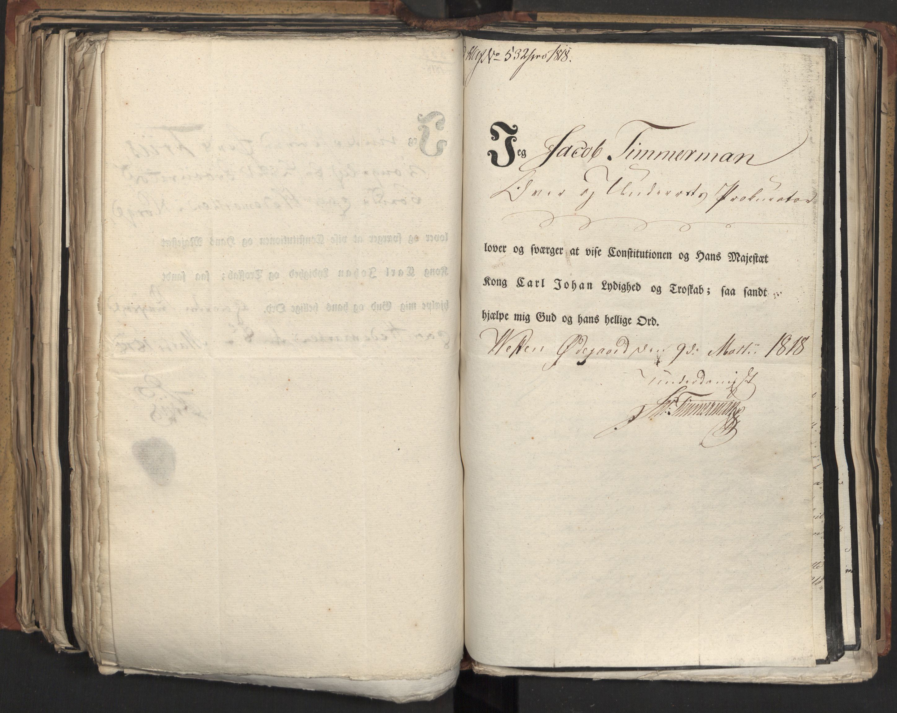 Statsrådsavdelingen i Stockholm, AV/RA-S-1003/D/Da/L0013: Regjeringsinnstillinger nr. 2761-2889, 1818, s. 384