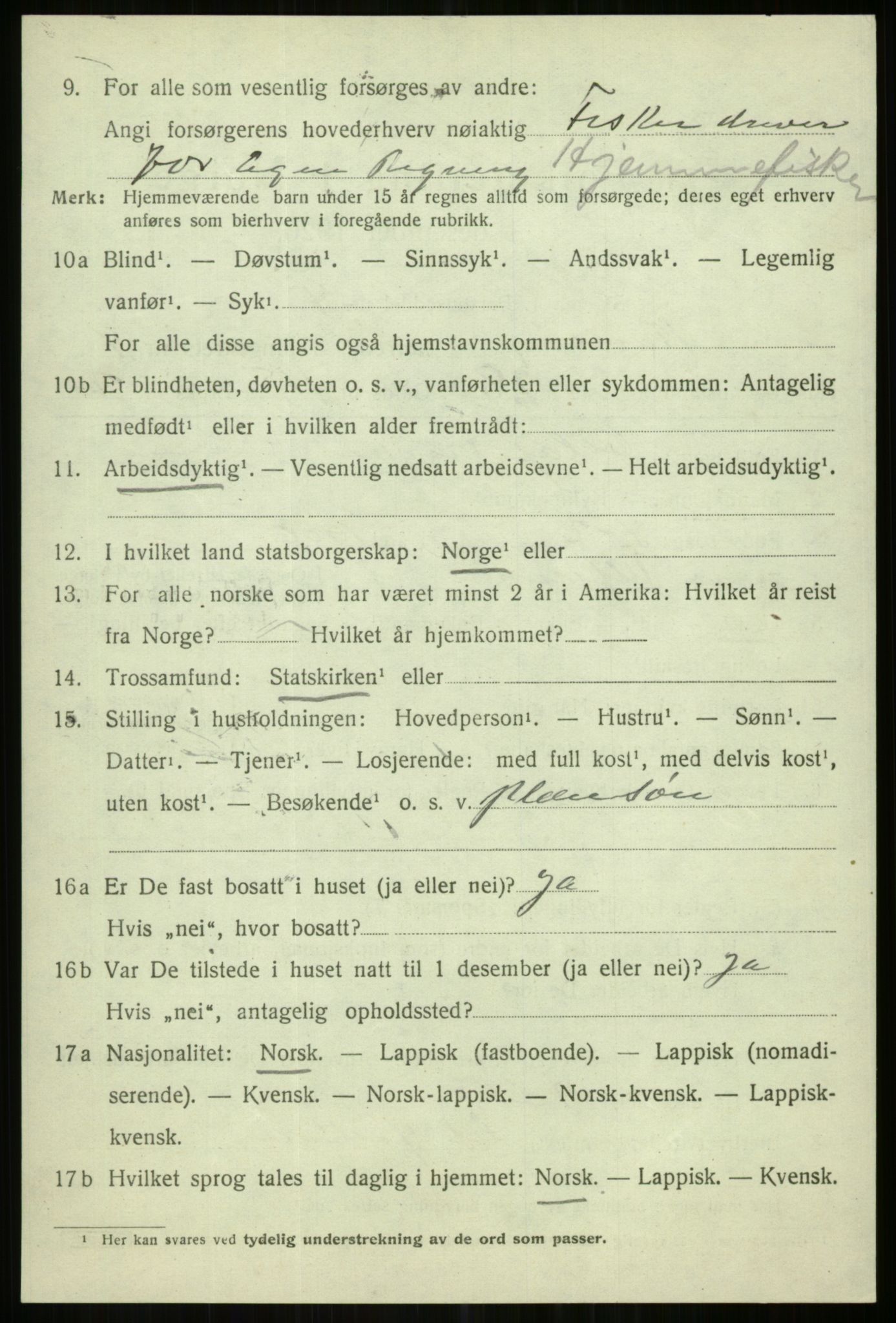 SATØ, Folketelling 1920 for 1936 Karlsøy herred, 1920, s. 2064
