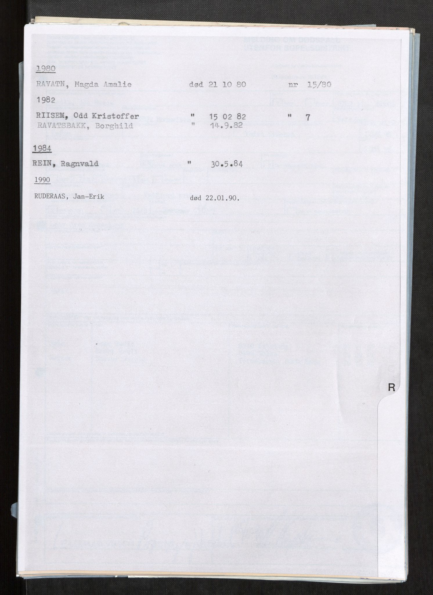 Vefsn lensmannskontor, AV/SAT-A-5714/4/Gh/L0001: Dødsfallprotokoll, 1973-1990, s. 429