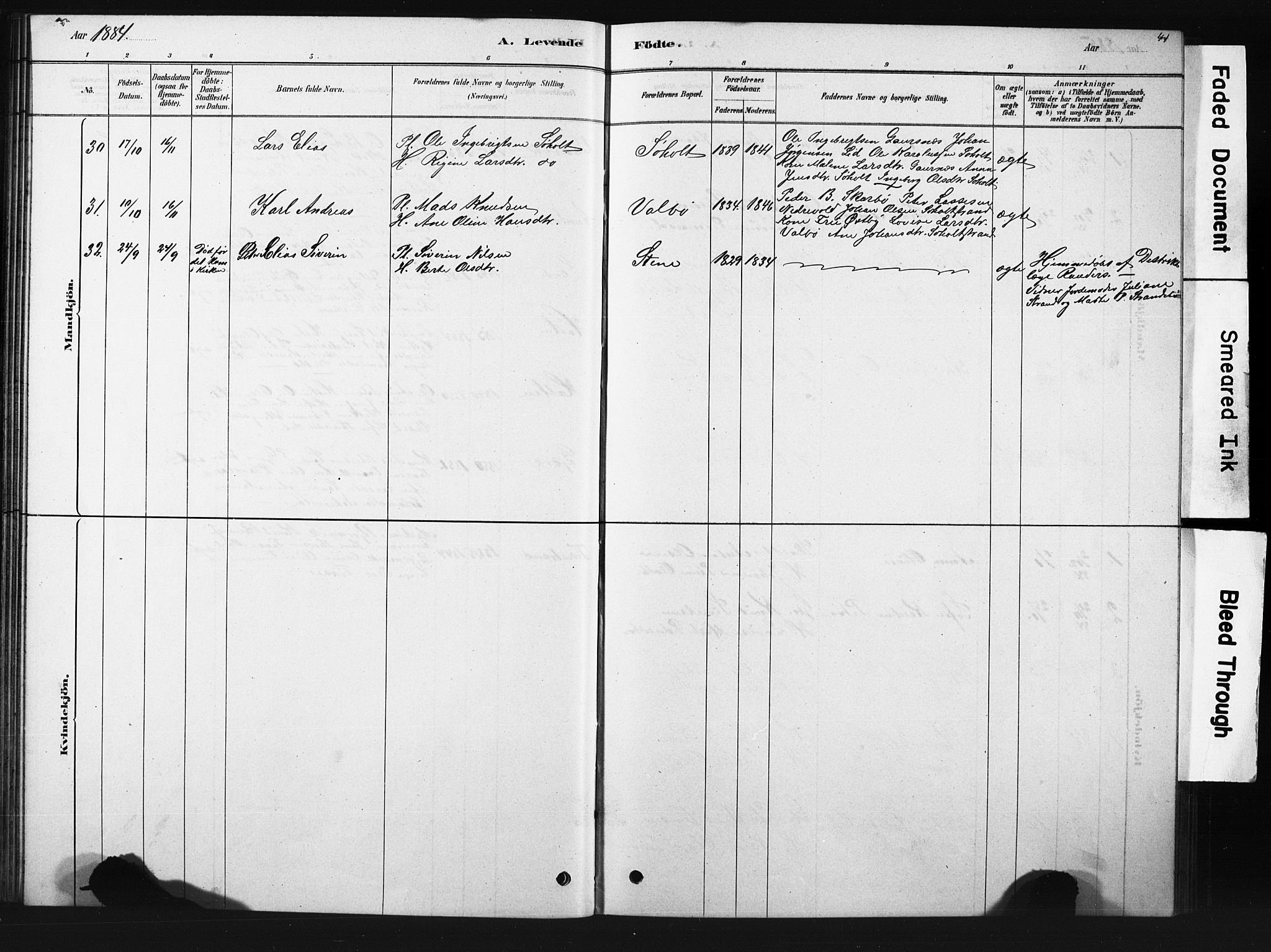 Ministerialprotokoller, klokkerbøker og fødselsregistre - Møre og Romsdal, AV/SAT-A-1454/522/L0326: Klokkerbok nr. 522C05, 1878-1890, s. 41