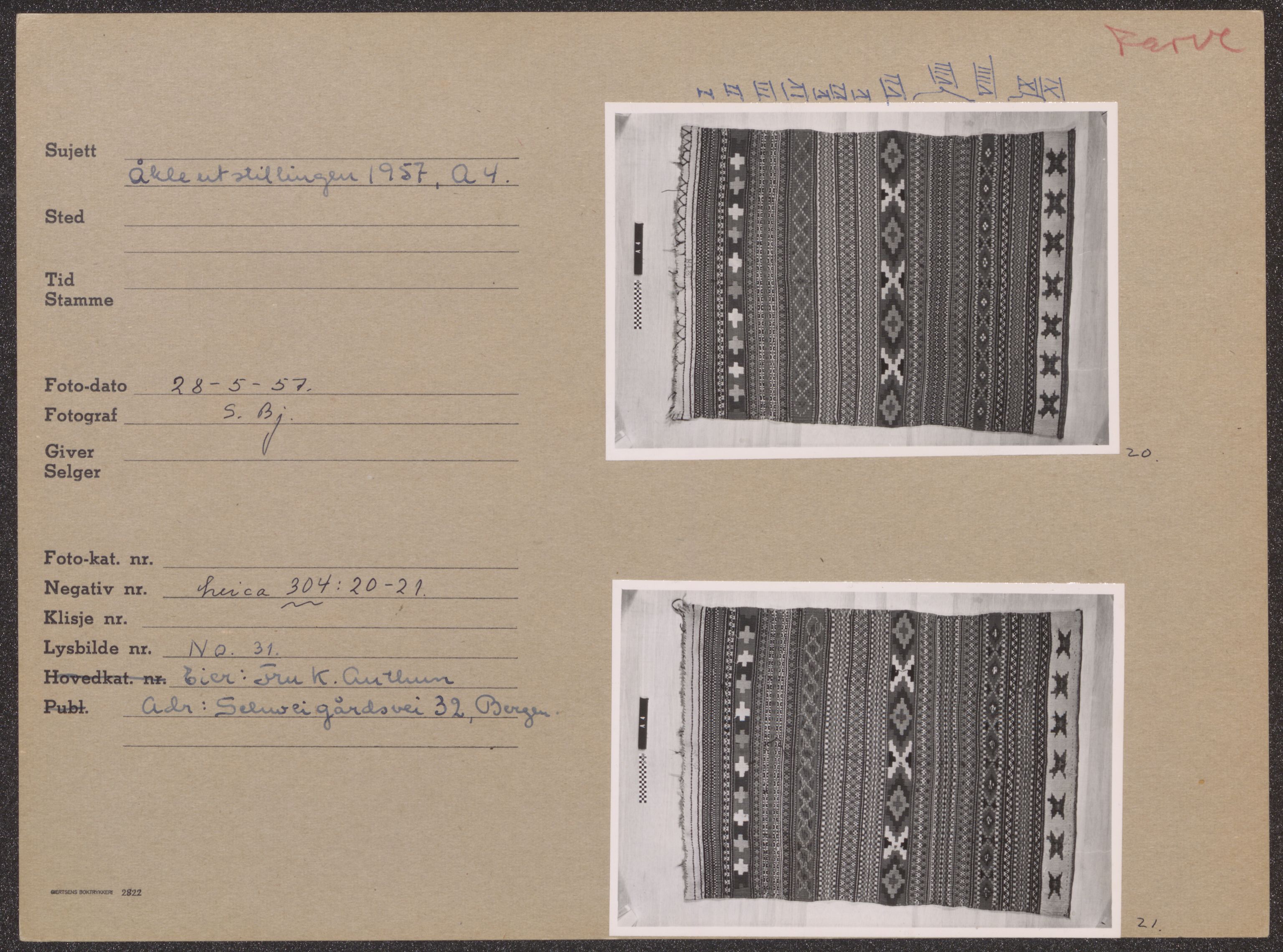 Åkleprosjektet 1957, UMB/A008/F/Fa/L0001/0001: Registreringskort Smettåkle A-H / Smettåkler A -E, 1957