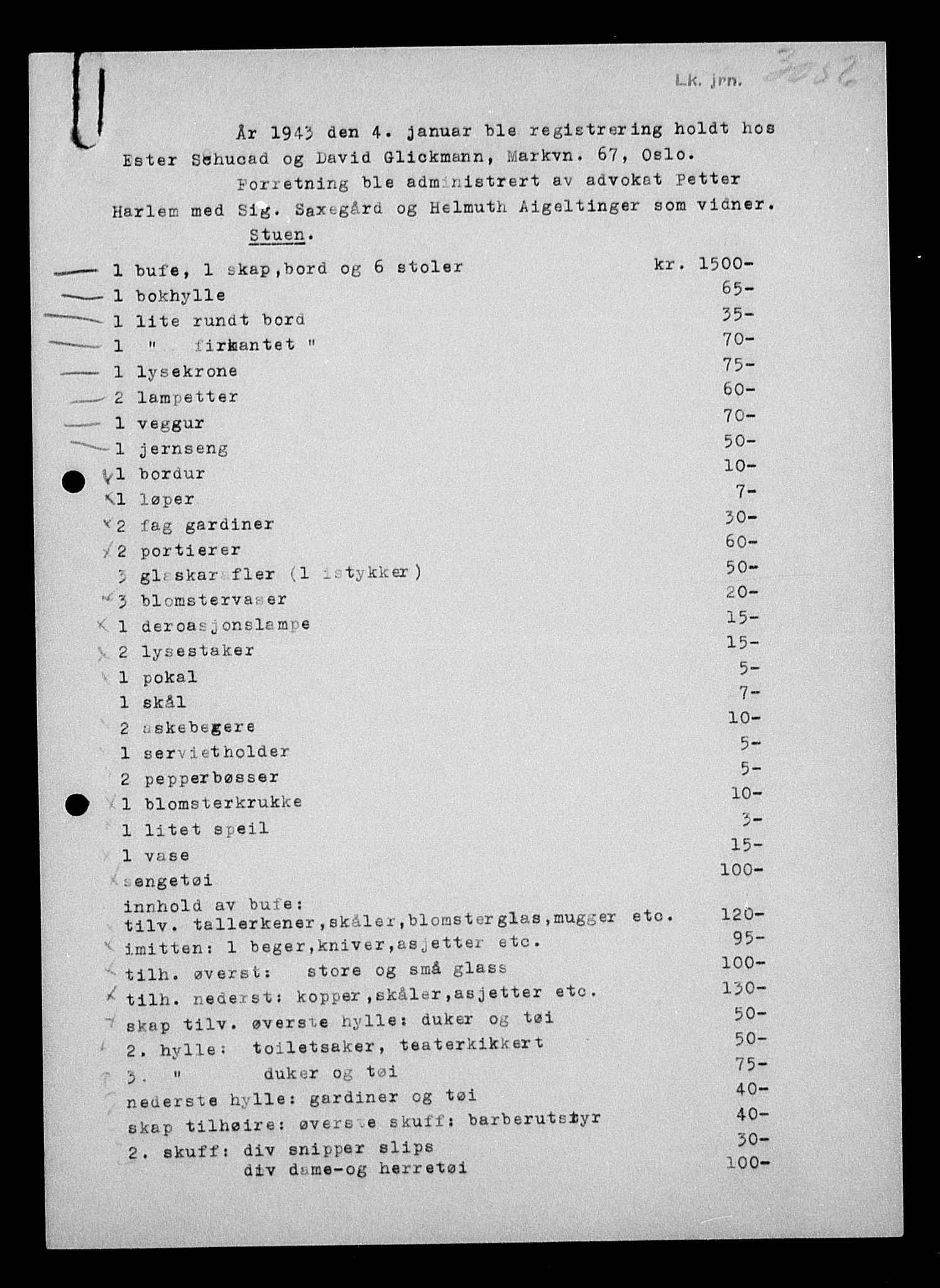 Justisdepartementet, Tilbakeføringskontoret for inndratte formuer, AV/RA-S-1564/H/Hc/Hcc/L0938: --, 1945-1947, s. 78