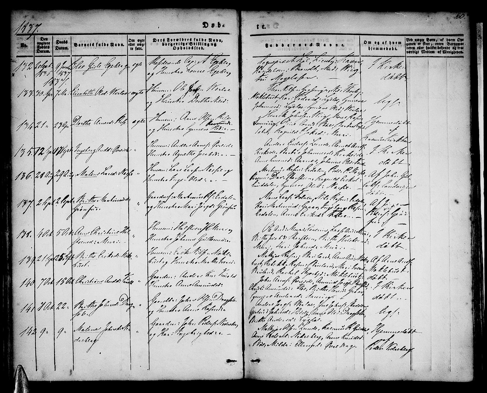 Stryn Sokneprestembete, AV/SAB-A-82501: Ministerialbok nr. A 1, 1832-1845, s. 60