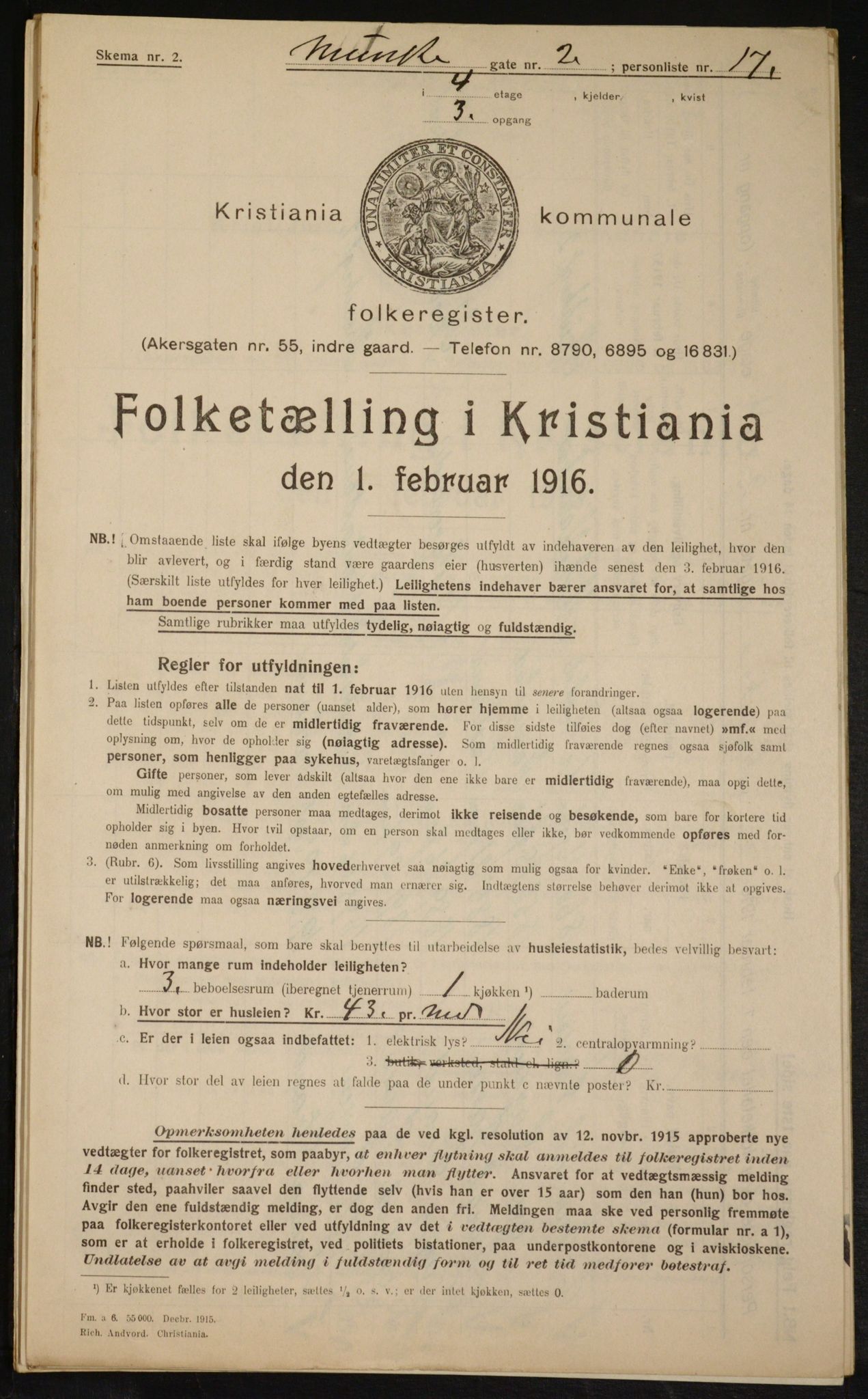 OBA, Kommunal folketelling 1.2.1916 for Kristiania, 1916, s. 69629