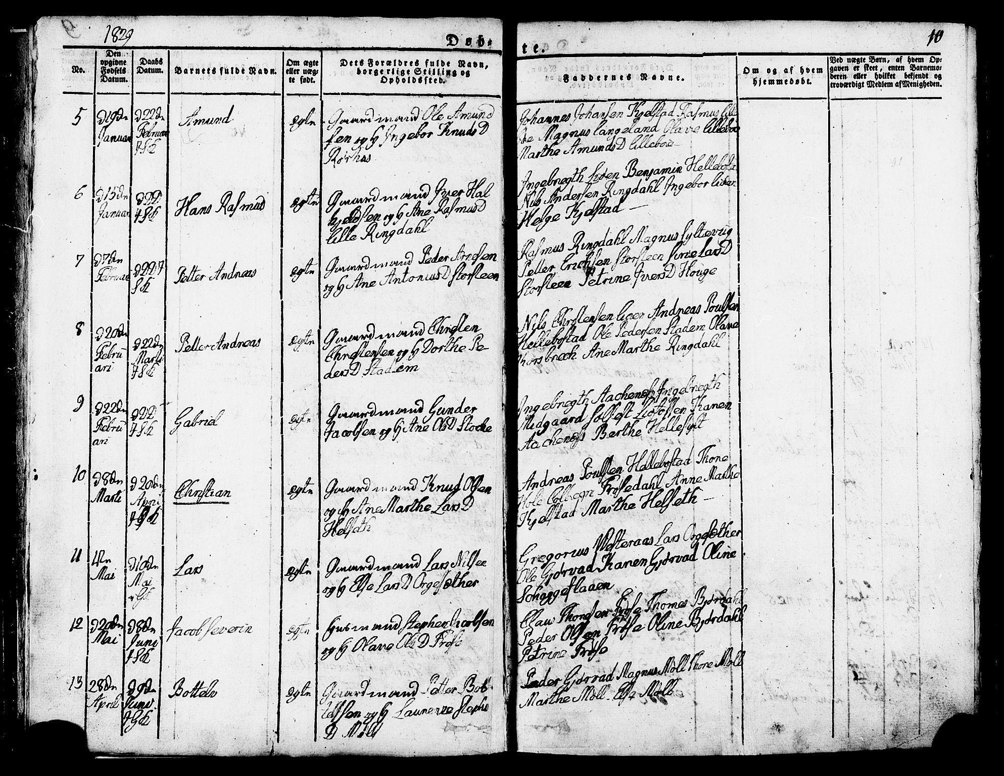 Ministerialprotokoller, klokkerbøker og fødselsregistre - Møre og Romsdal, AV/SAT-A-1454/517/L0221: Ministerialbok nr. 517A01, 1827-1858, s. 10