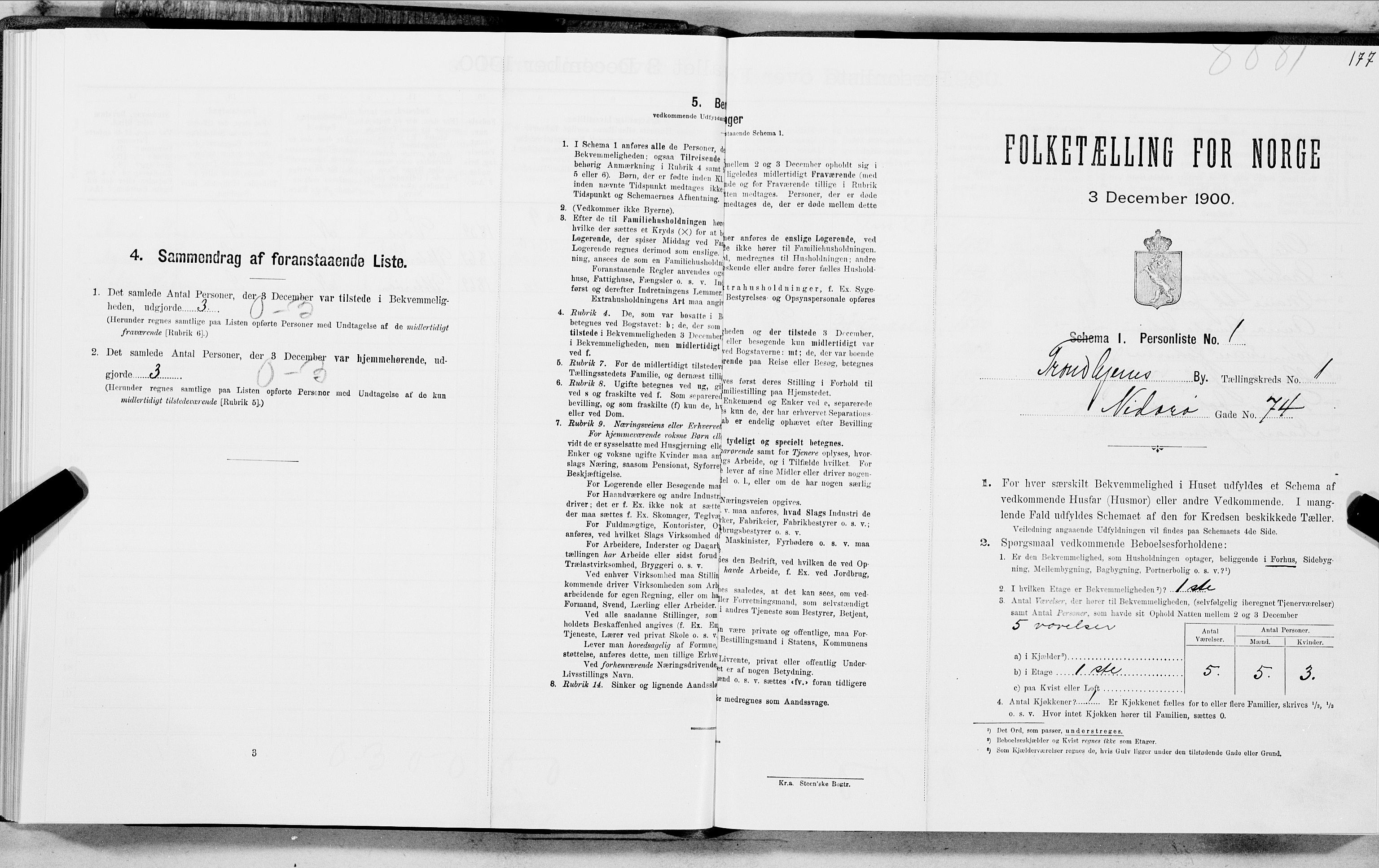 SAT, Folketelling 1900 for 1601 Trondheim kjøpstad, 1900, s. 349