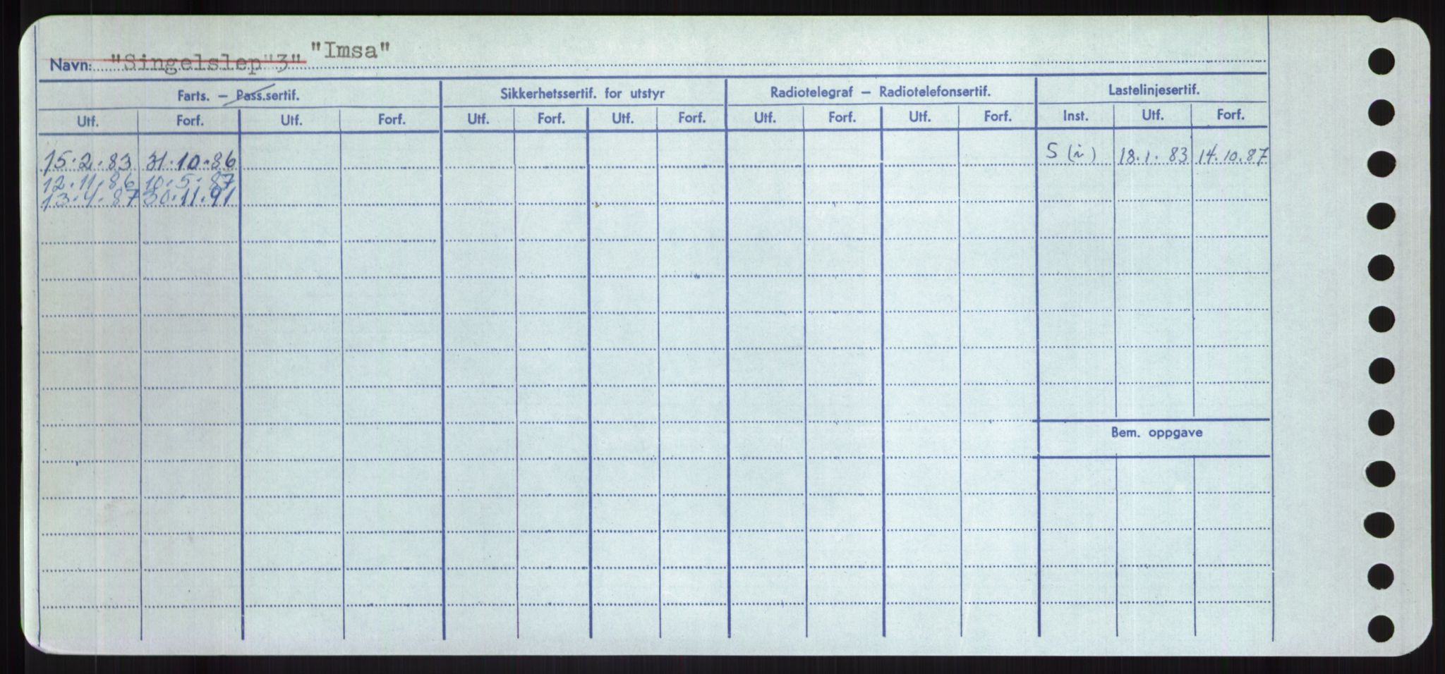 Sjøfartsdirektoratet med forløpere, Skipsmålingen, RA/S-1627/H/Hd/L0018: Fartøy, I, s. 96