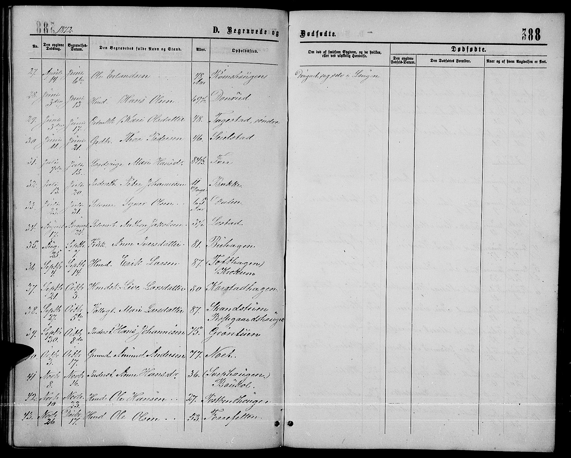 Sør-Fron prestekontor, AV/SAH-PREST-010/H/Ha/Hab/L0002: Klokkerbok nr. 2, 1864-1883, s. 388