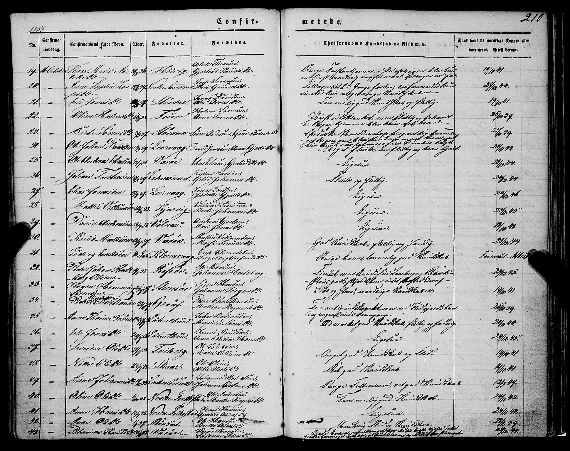 Askvoll sokneprestembete, AV/SAB-A-79501/H/Haa/Haaa/L0011/0001: Ministerialbok nr. A 11 I, 1845-1864, s. 210
