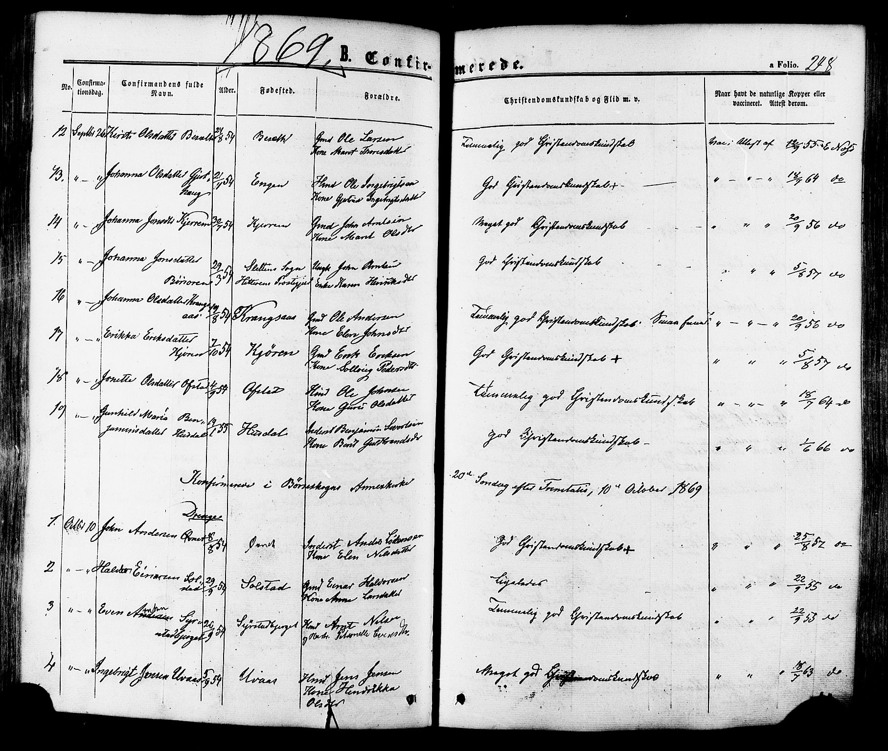 Ministerialprotokoller, klokkerbøker og fødselsregistre - Sør-Trøndelag, SAT/A-1456/665/L0772: Ministerialbok nr. 665A07, 1856-1878, s. 248