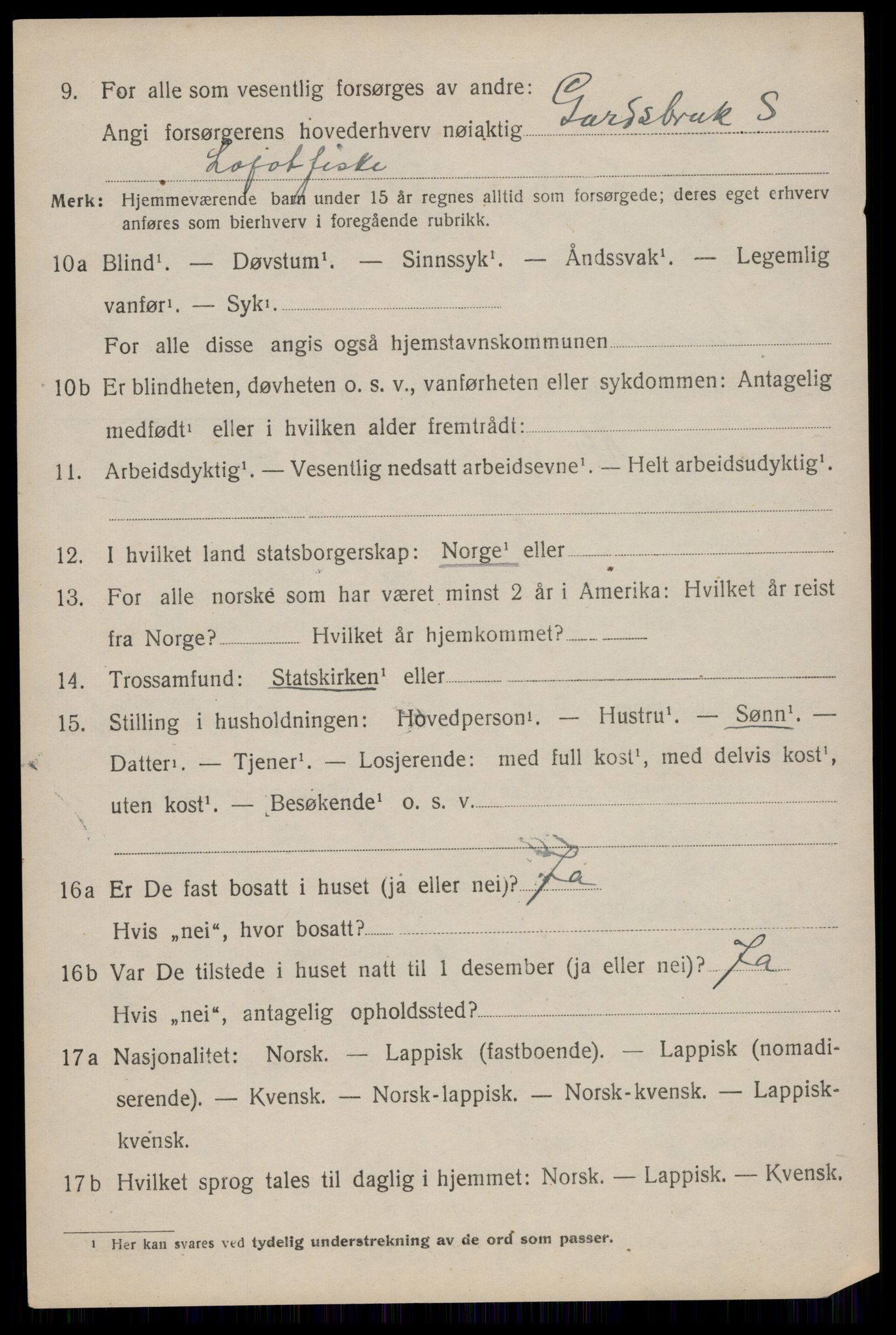 SAT, Folketelling 1920 for 1859 Flakstad herred, 1920, s. 3400