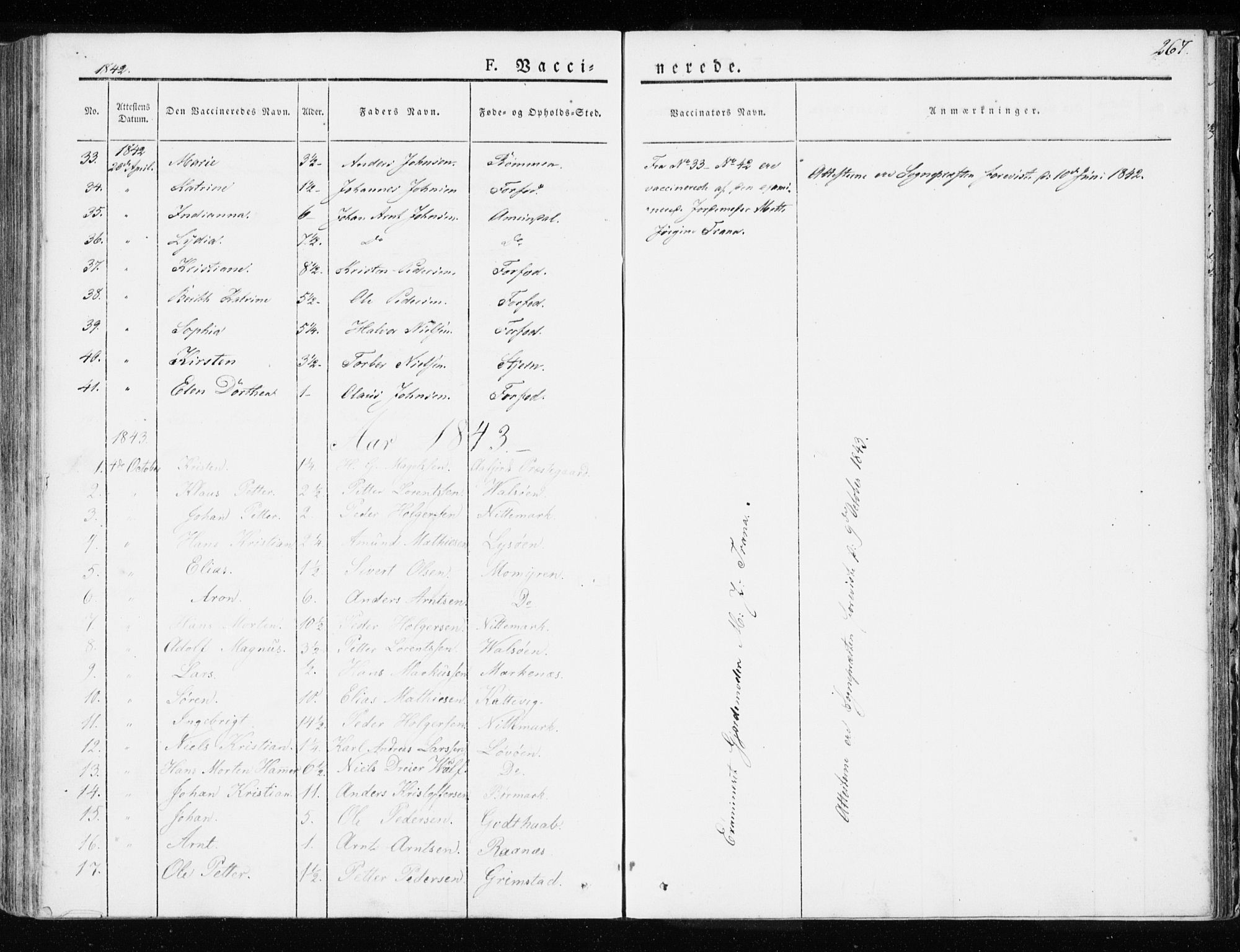 Ministerialprotokoller, klokkerbøker og fødselsregistre - Sør-Trøndelag, AV/SAT-A-1456/655/L0676: Ministerialbok nr. 655A05, 1830-1847, s. 267