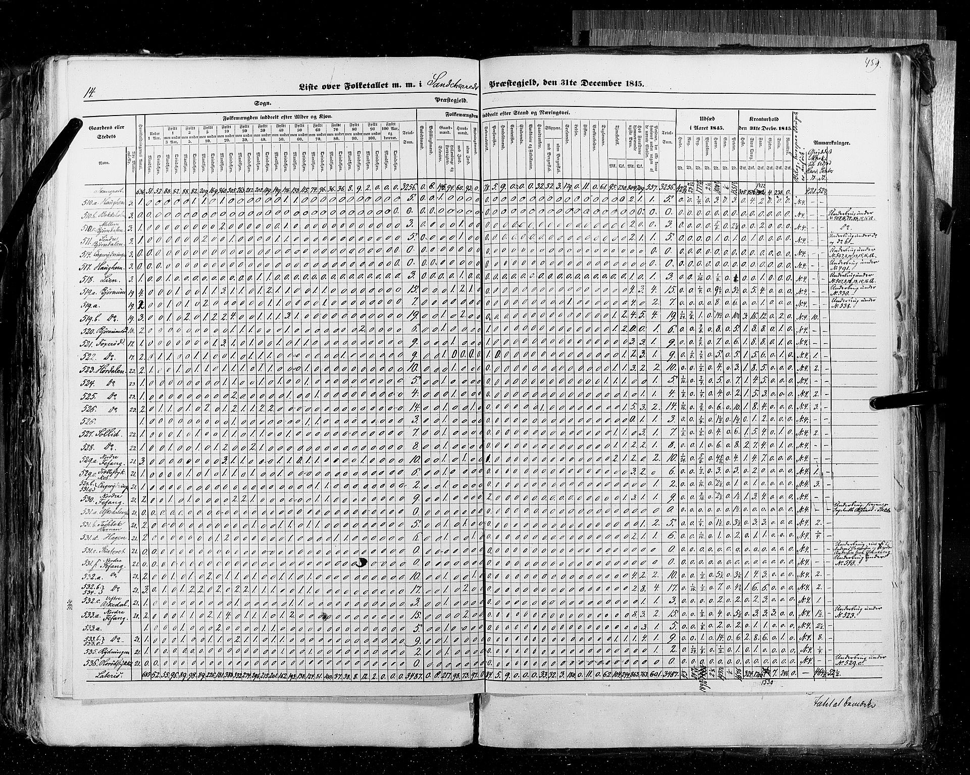 RA, Folketellingen 1845, bind 4: Buskerud amt og Jarlsberg og Larvik amt, 1845, s. 459