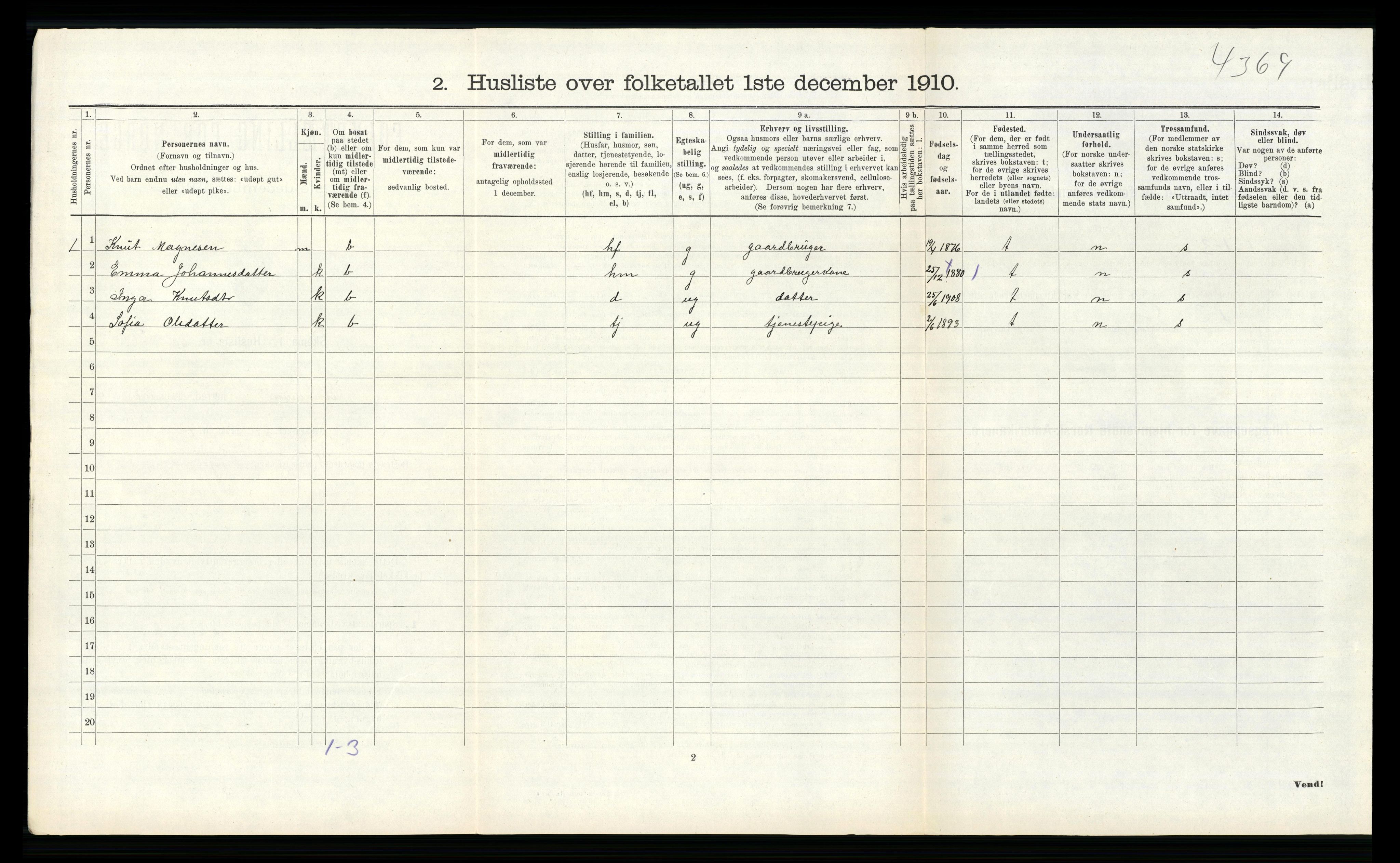 RA, Folketelling 1910 for 1257 Alversund herred, 1910, s. 393