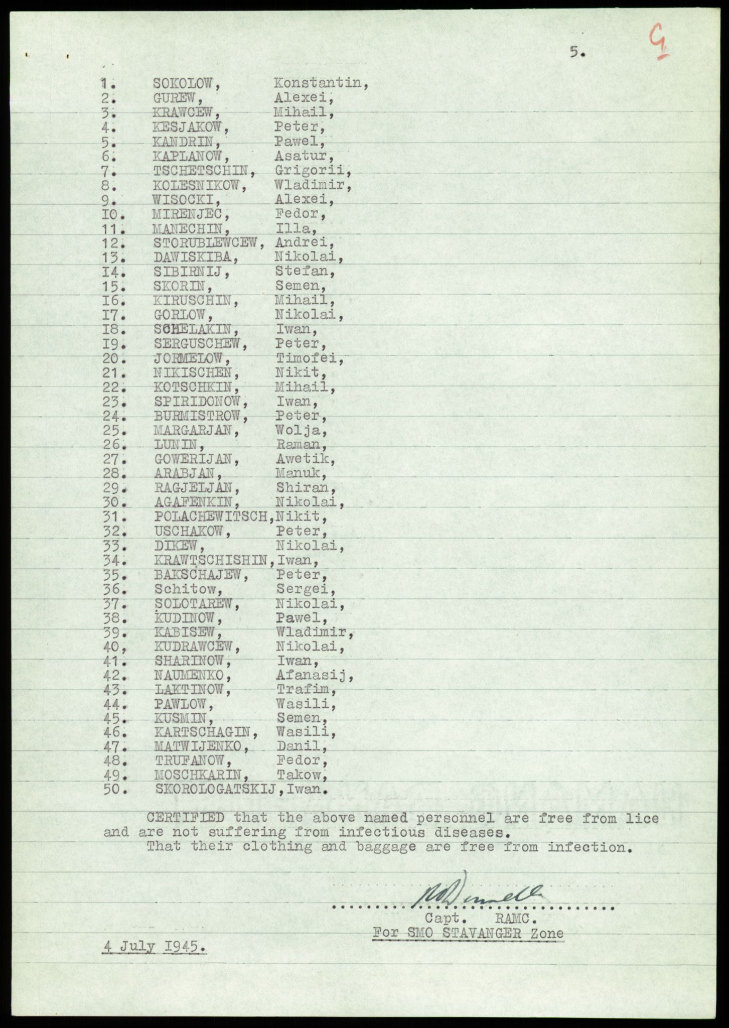 Flyktnings- og fangedirektoratet, Repatrieringskontoret, AV/RA-S-1681/D/Db/L0022: Displaced Persons (DPs) og sivile tyskere, 1945-1948, s. 498