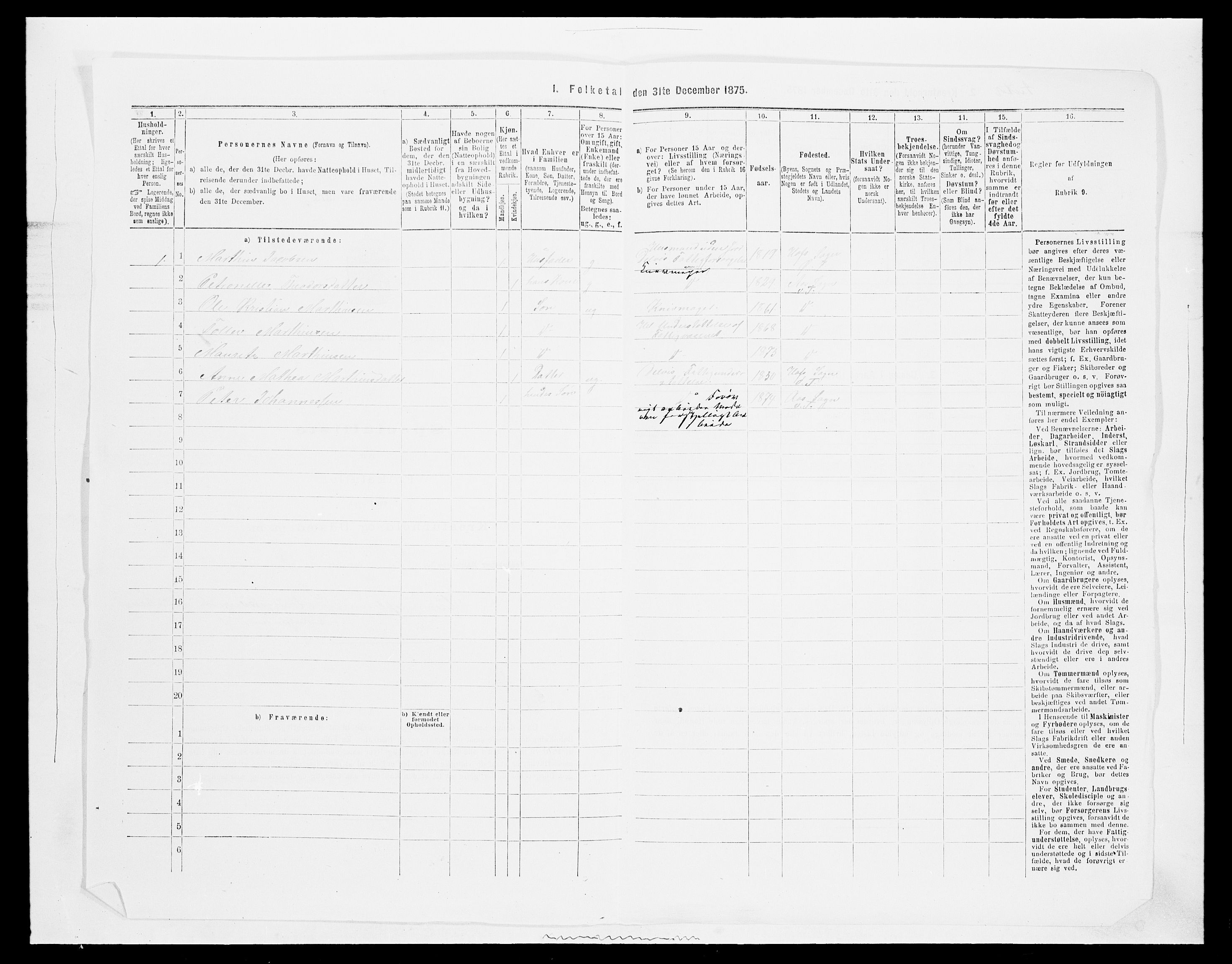 SAH, Folketelling 1875 for 0529P Vestre Toten prestegjeld, 1875, s. 425