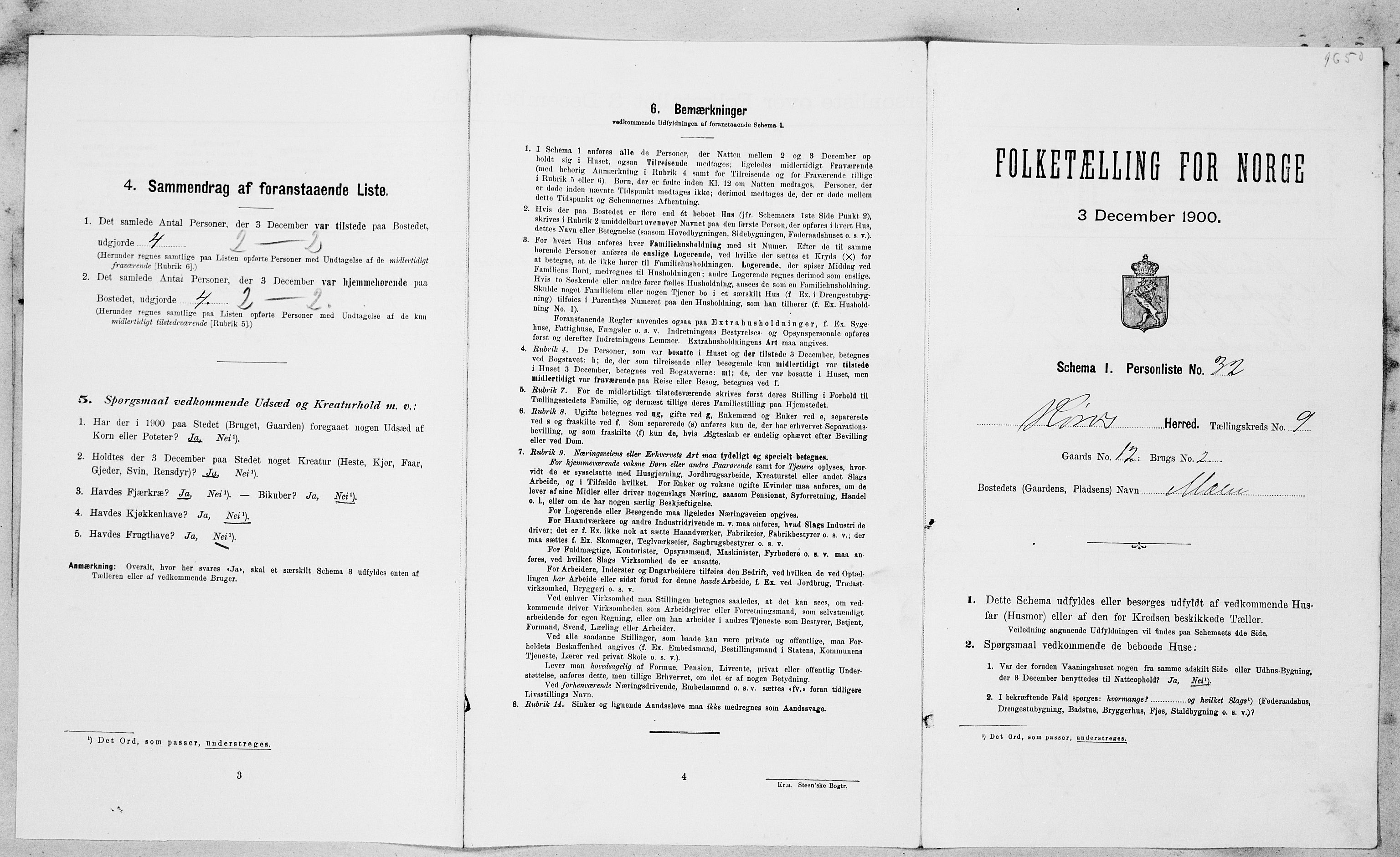 SAT, Folketelling 1900 for 1640 Røros herred, 1900, s. 1076