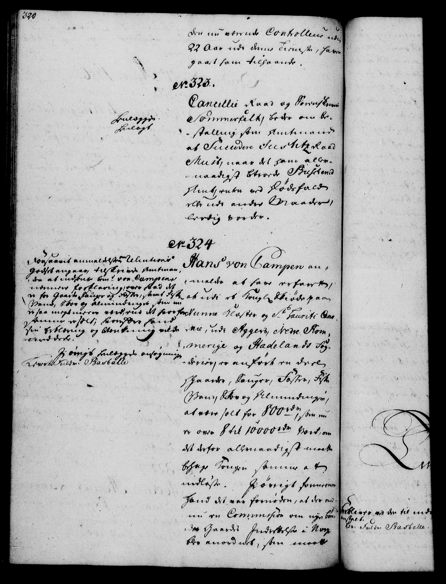Rentekammeret, Kammerkanselliet, AV/RA-EA-3111/G/Gh/Gha/L0033: Norsk ekstraktmemorialprotokoll (merket RK 53.78), 1755-1756, s. 320