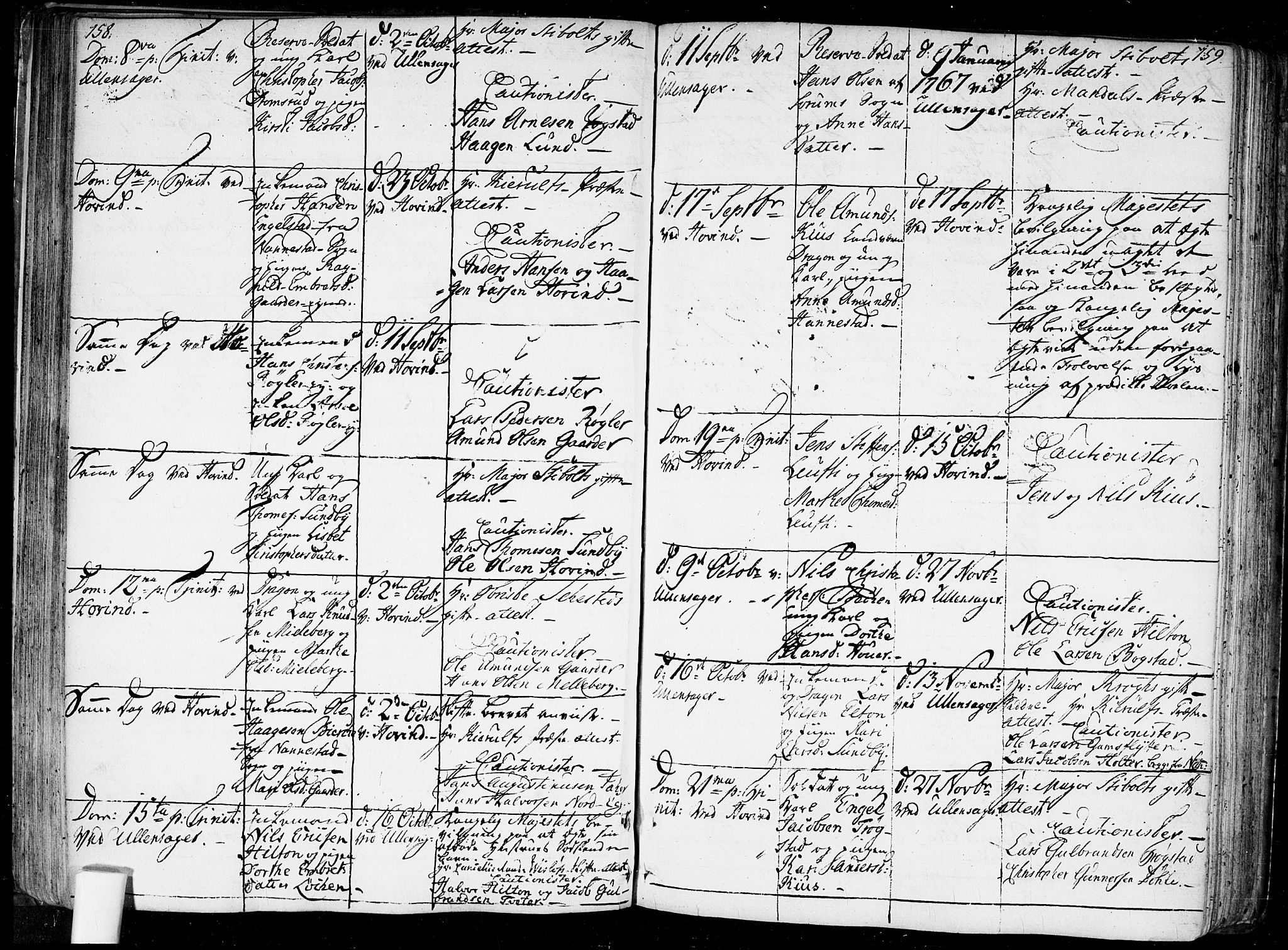Ullensaker prestekontor Kirkebøker, AV/SAO-A-10236a/F/Fa/L0010: Ministerialbok nr. I 10, 1733-1776, s. 158-159