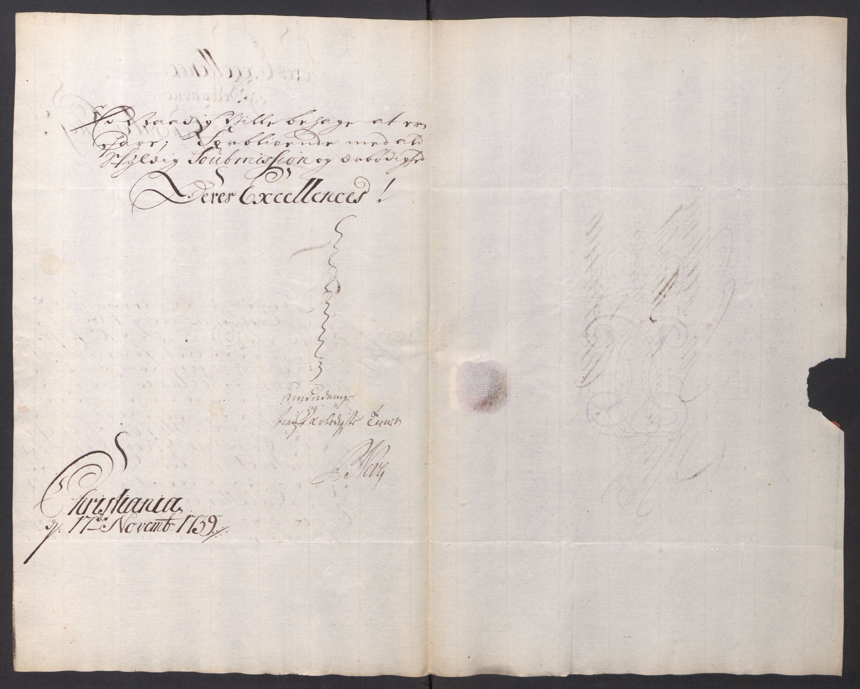 Kommanderende general (KG I) med Det norske krigsdirektorium, AV/RA-EA-5419/D/L0061: Stattholderens, stiftamtmenns og amtmenns brev, 1731-1740, s. 324