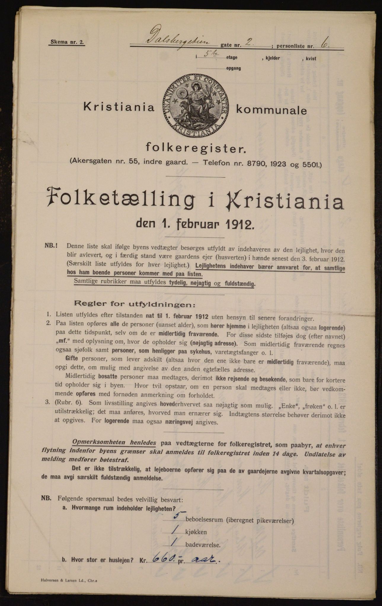 OBA, Kommunal folketelling 1.2.1912 for Kristiania, 1912, s. 13915