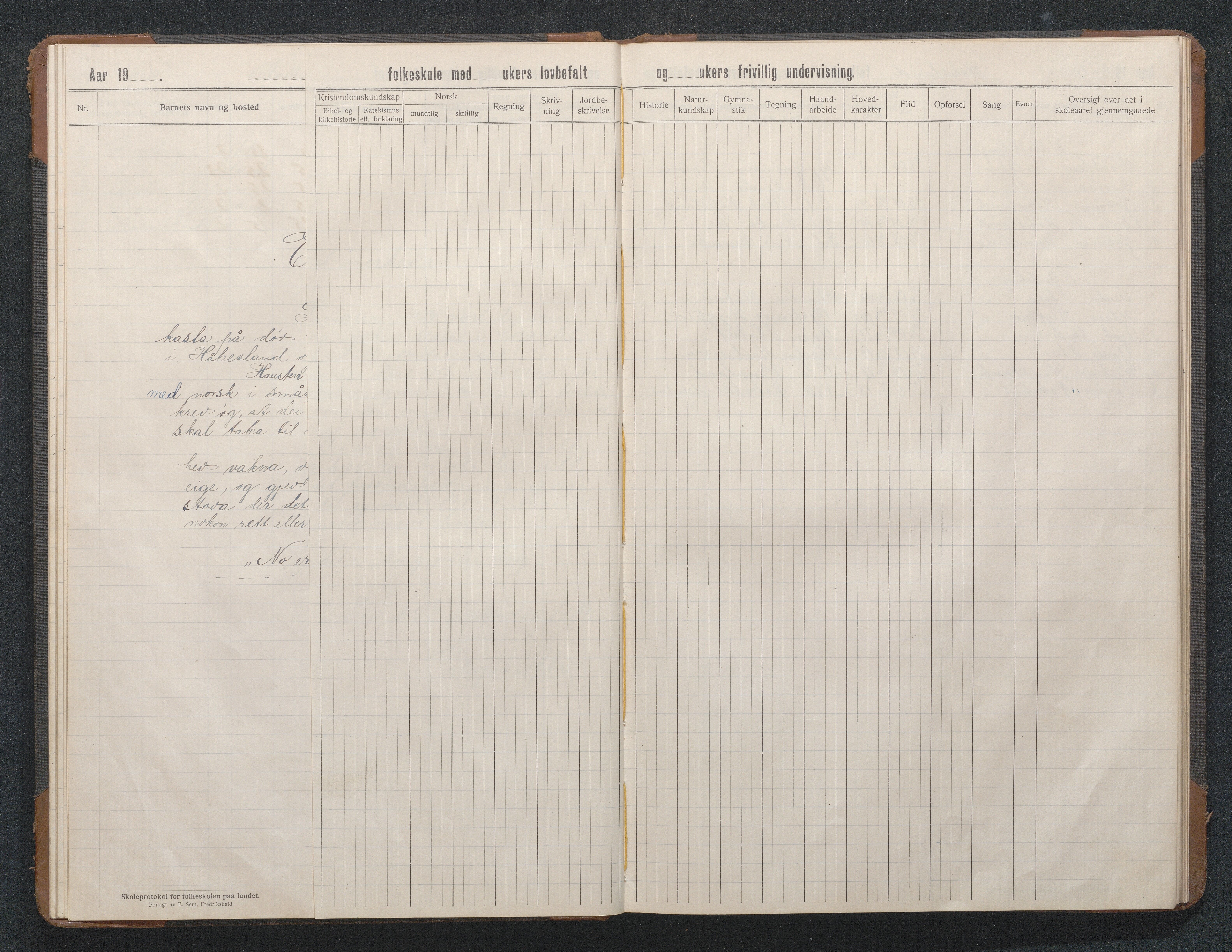 Birkenes kommune, Håbesland, Holte og Rislå skolekretser frem til 1991, AAKS/KA0928-550c_91/F02/L0003: Skoleprotokoll Håbesland og Holte, 1913-1955