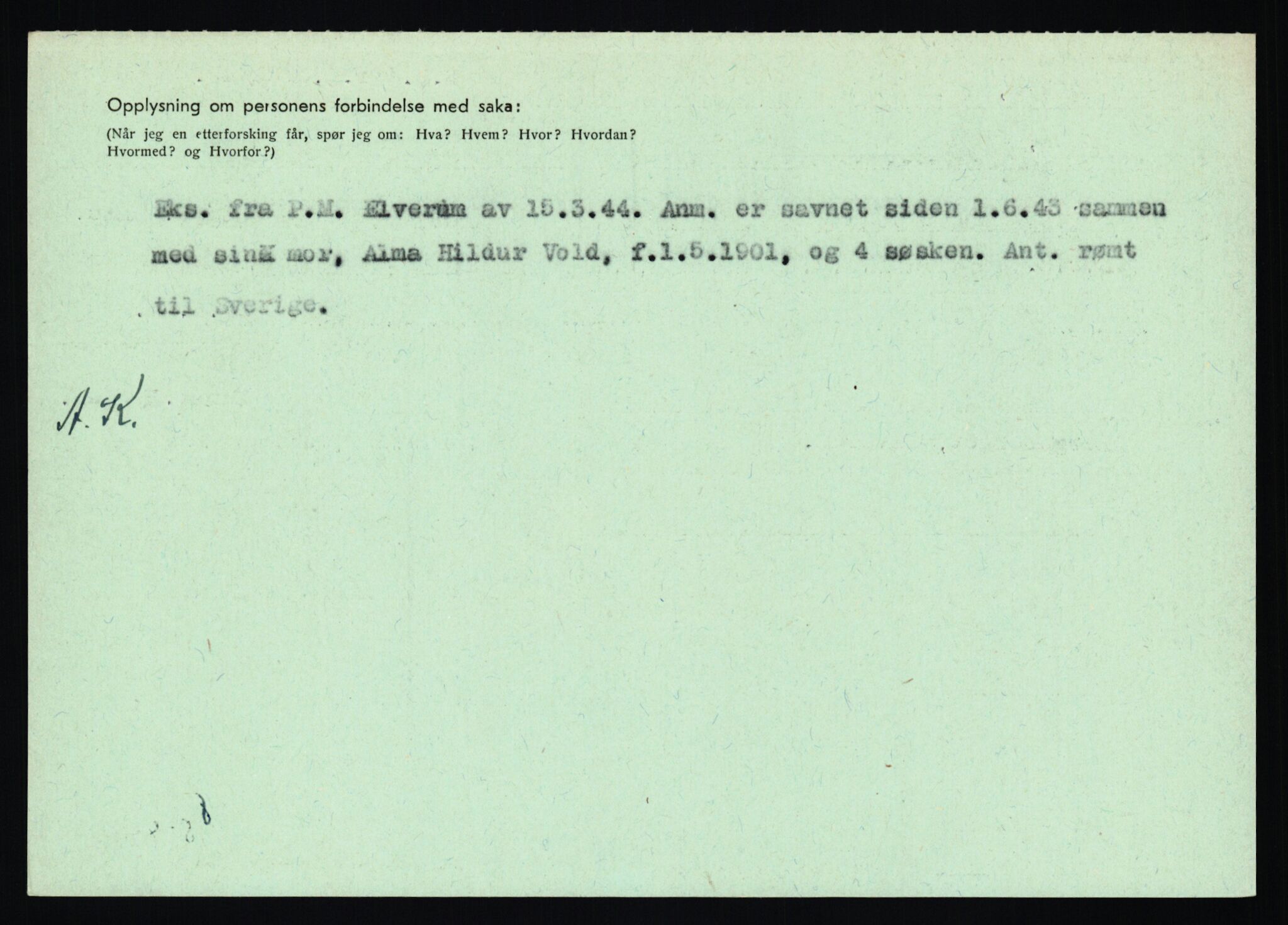Statspolitiet - Hovedkontoret / Osloavdelingen, AV/RA-S-1329/C/Ca/L0016: Uberg - Øystese, 1943-1945, s. 1420