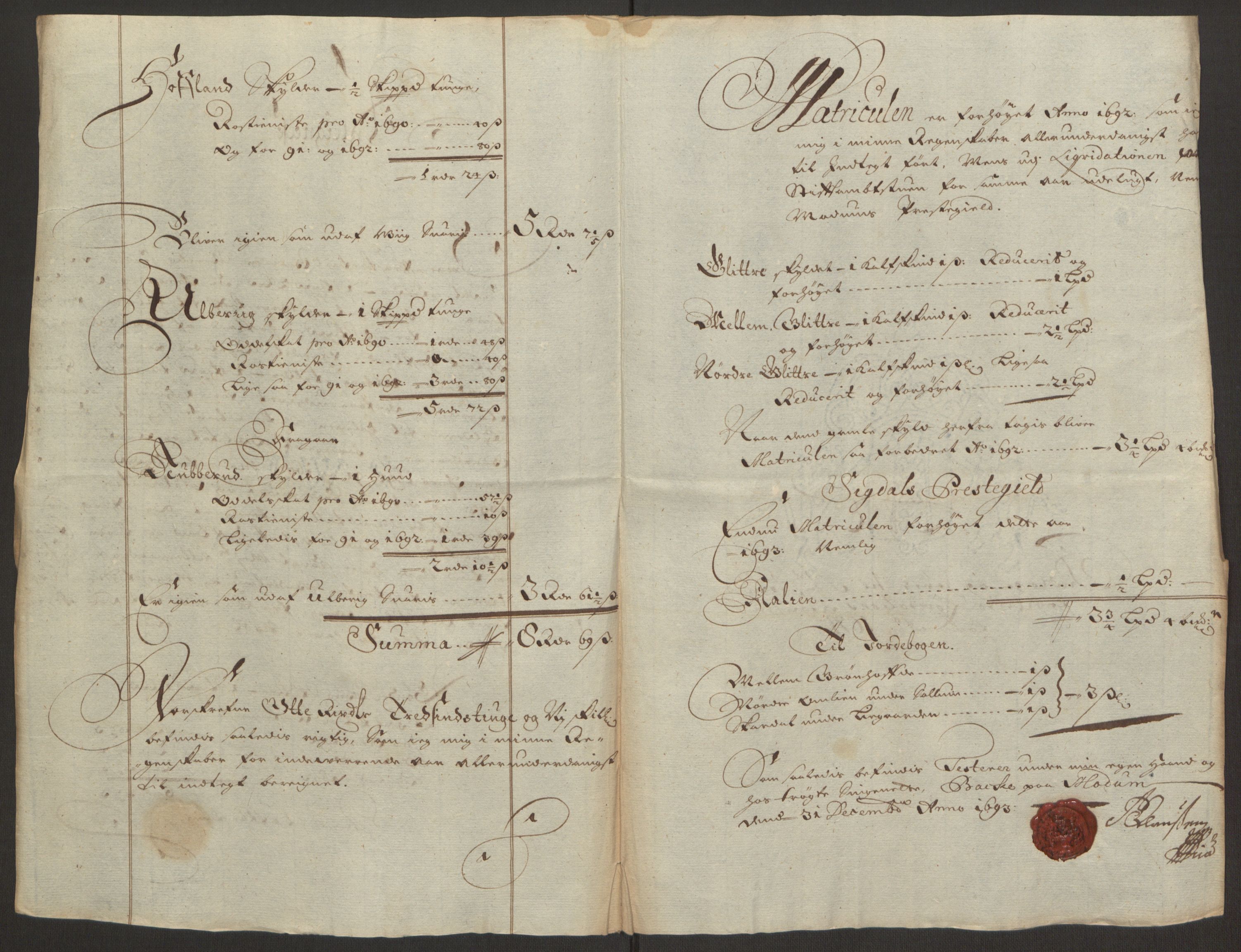 Rentekammeret inntil 1814, Reviderte regnskaper, Fogderegnskap, RA/EA-4092/R25/L1682: Fogderegnskap Buskerud, 1693, s. 94