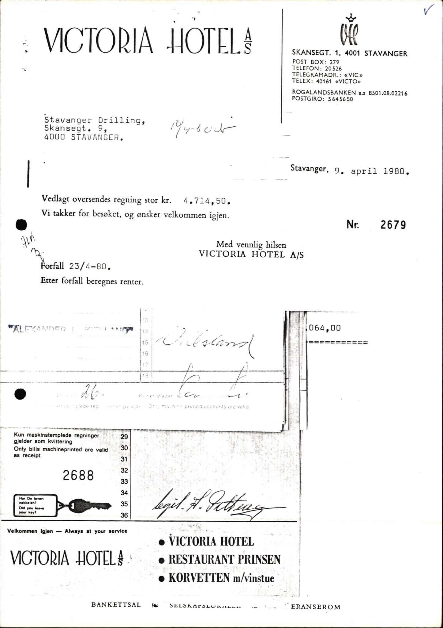 Pa 1503 - Stavanger Drilling AS, AV/SAST-A-101906/2/E/Eb/Eba/L0029: Sak og korrespondanse, 1980