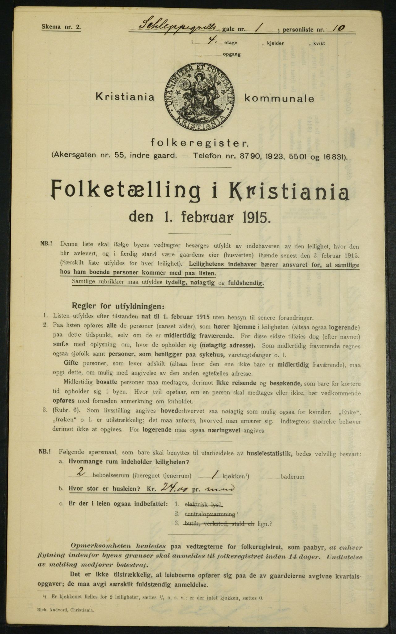 OBA, Kommunal folketelling 1.2.1915 for Kristiania, 1915, s. 89203