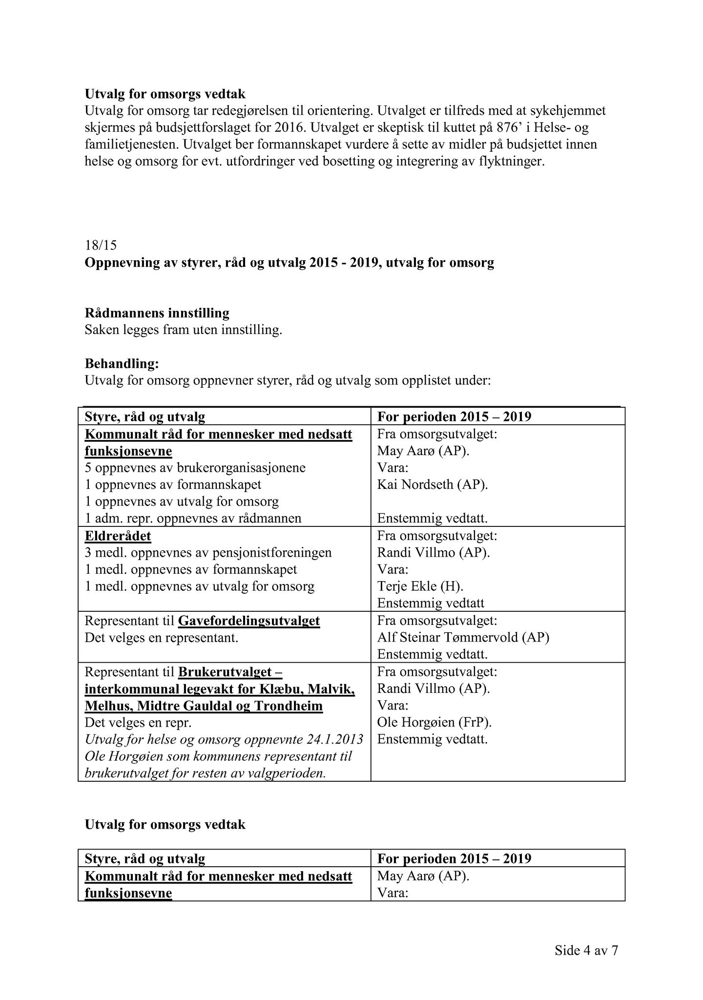 Klæbu Kommune, TRKO/KK/05-UOm/L006: Utvalg for omsorg - Møtedokumenter, 2015, s. 370