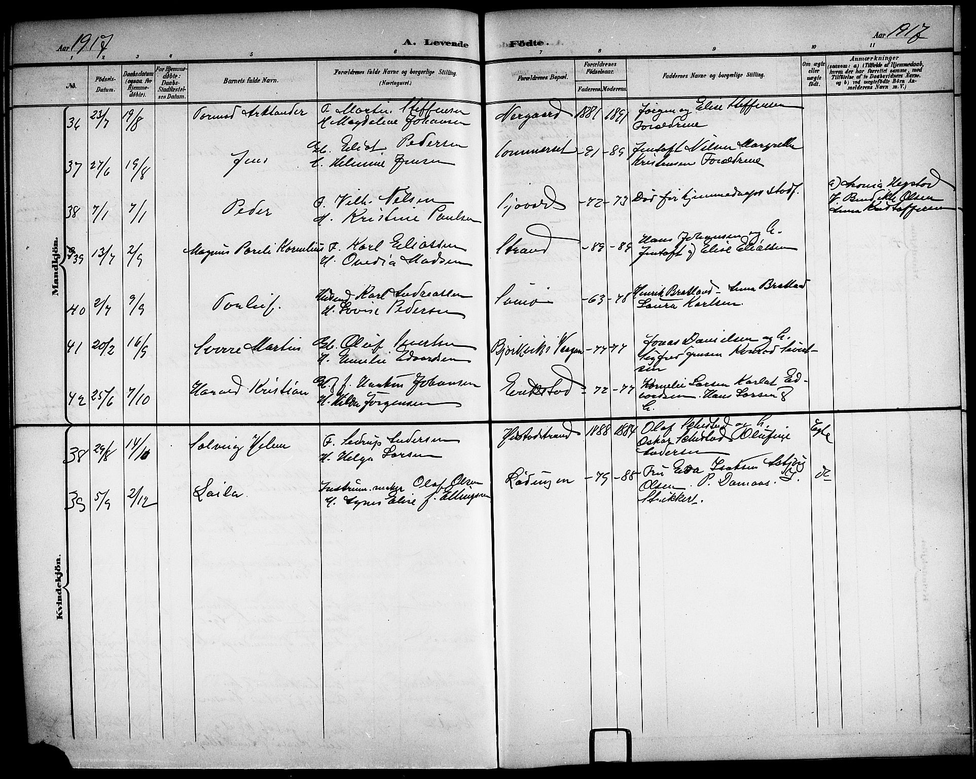 Ministerialprotokoller, klokkerbøker og fødselsregistre - Nordland, AV/SAT-A-1459/872/L1048: Klokkerbok nr. 872C04, 1898-1919