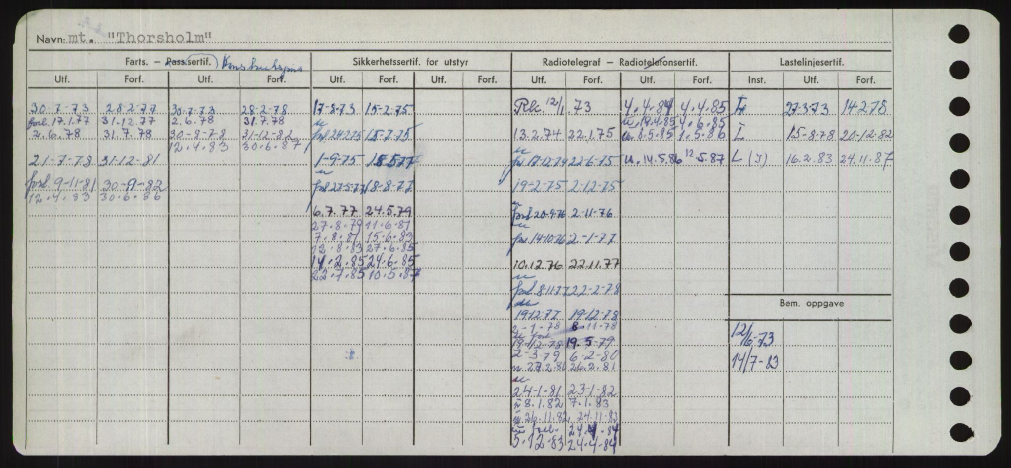 Sjøfartsdirektoratet med forløpere, Skipsmålingen, RA/S-1627/H/Hd/L0038: Fartøy, T-Th, s. 768