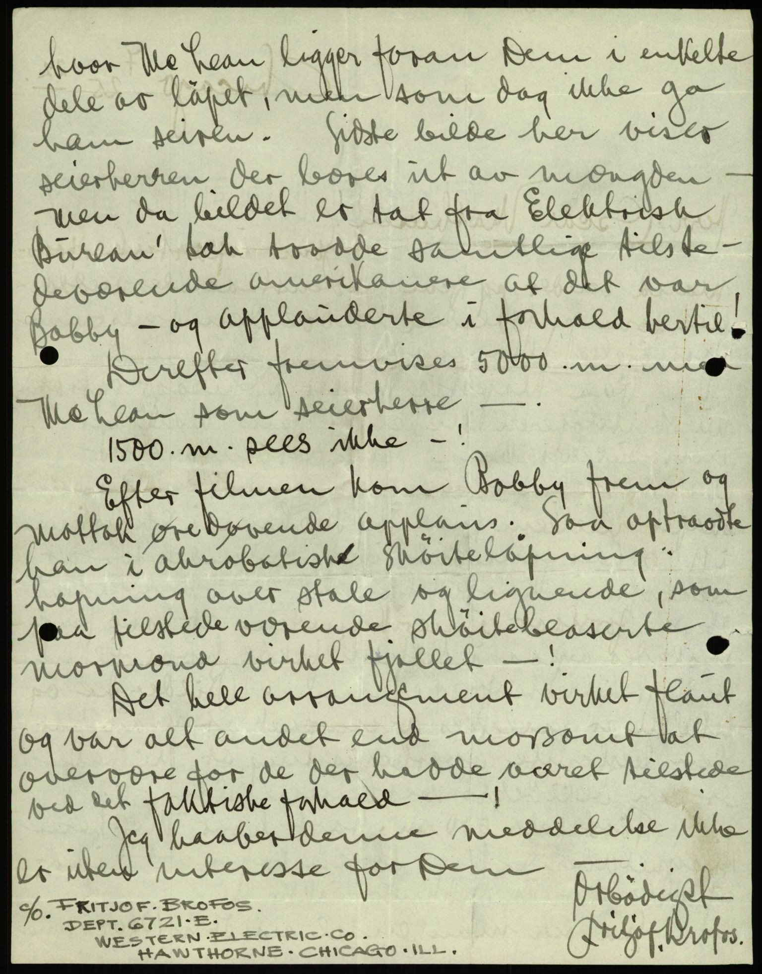 Mathisen, Oscar Wilhelm, AV/RA-PA-1912/Fa/L0001: Inngående korrespondanse, 1916-1954, s. 36