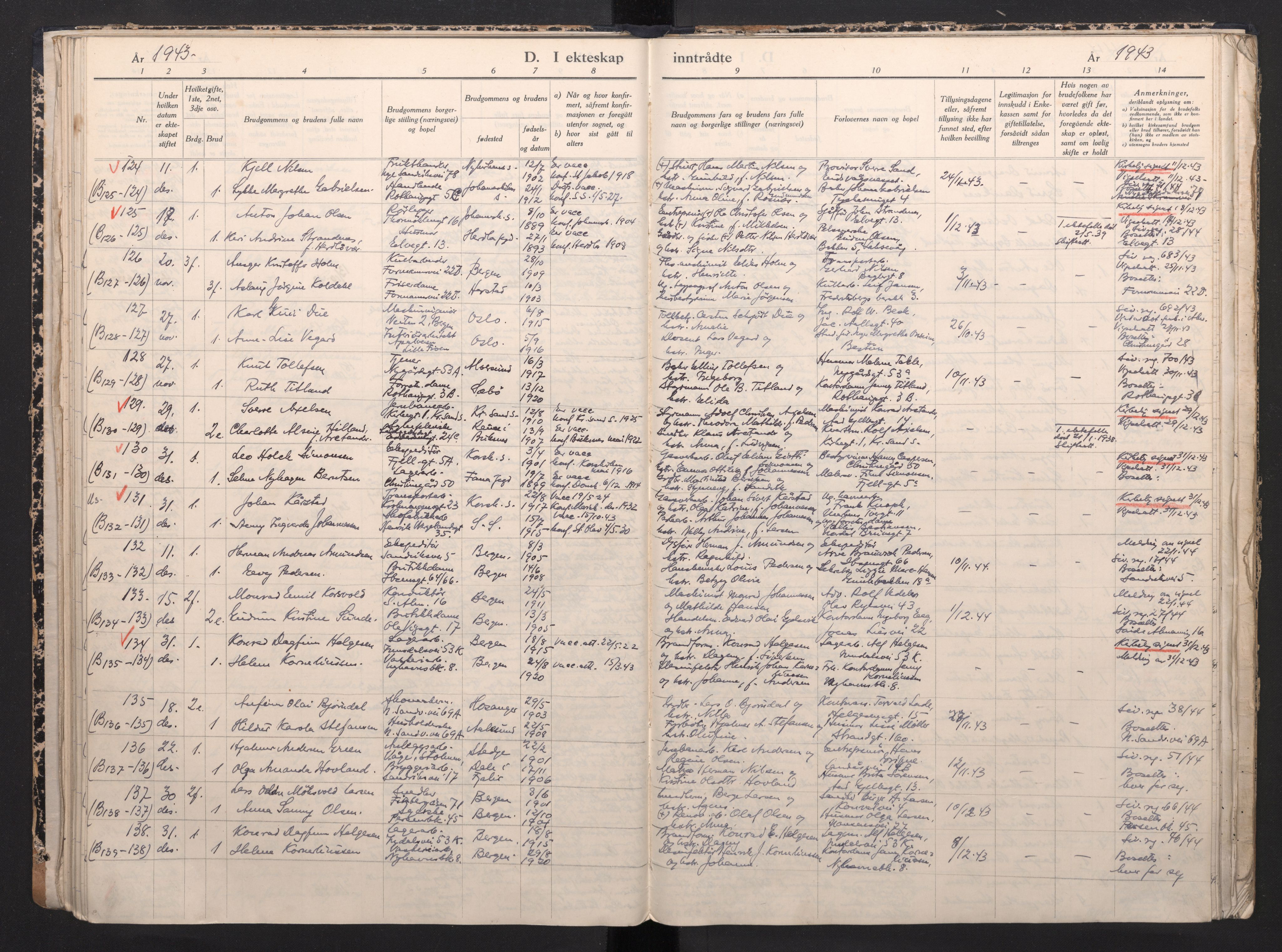 Sandviken Sokneprestembete, AV/SAB-A-77601/H/Ha: Ministerialbok nr. H 1, 1942-1945