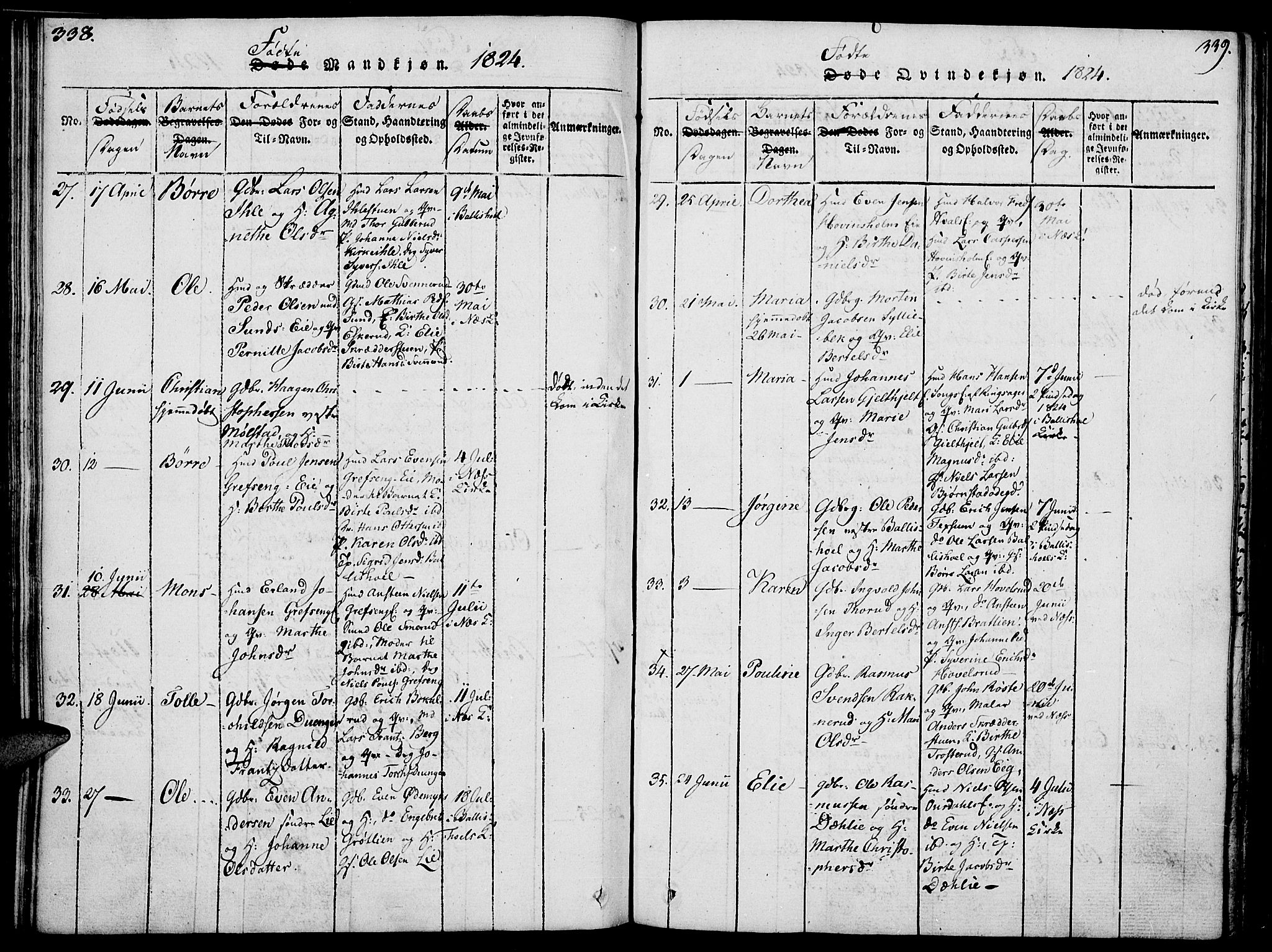 Nes prestekontor, Hedmark, AV/SAH-PREST-020/K/Ka/L0002: Ministerialbok nr. 2, 1813-1827, s. 338-339