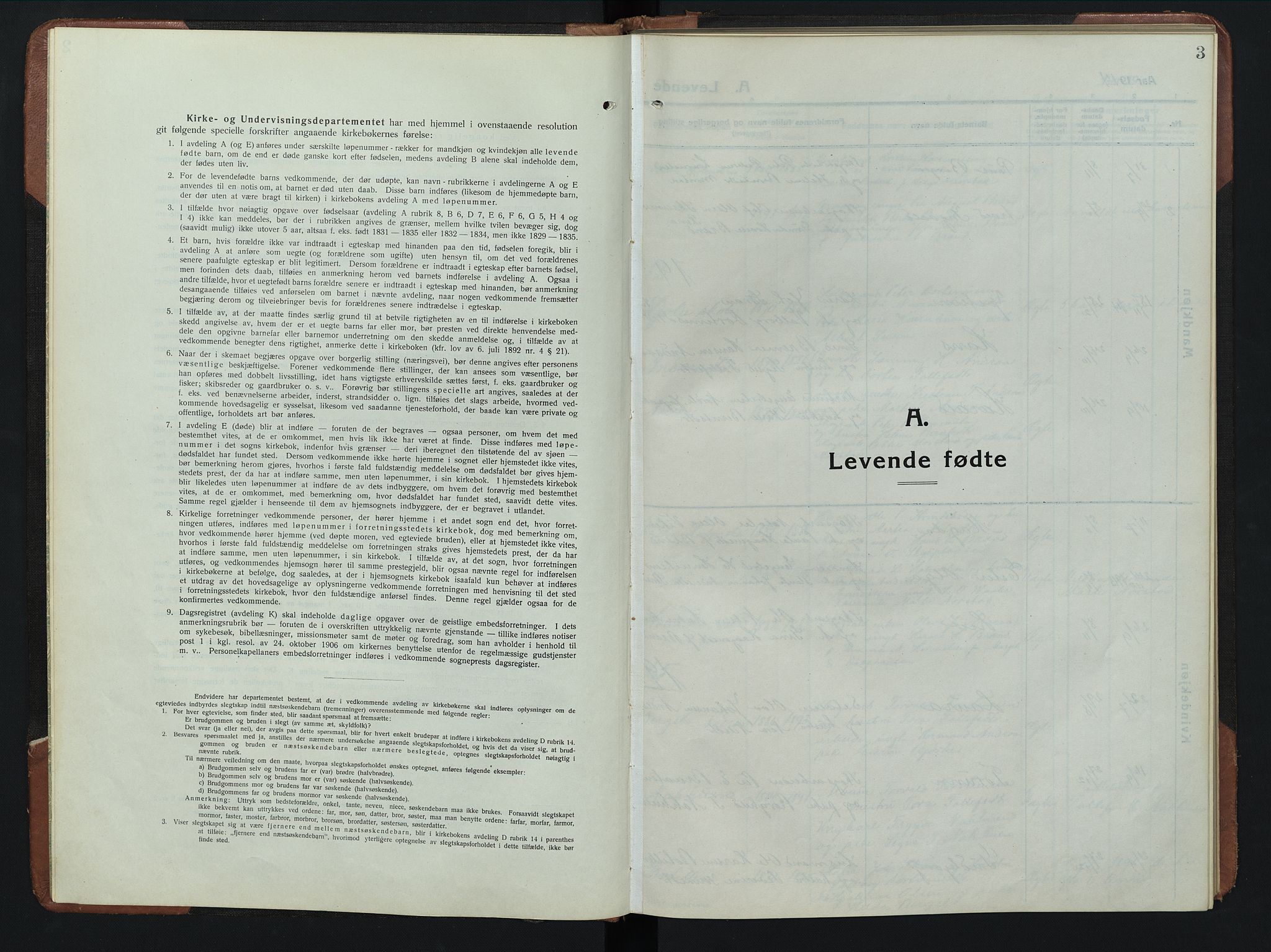 Rendalen prestekontor, AV/SAH-PREST-054/H/Ha/Hab/L0008: Klokkerbok nr. 8, 1914-1948, s. 3