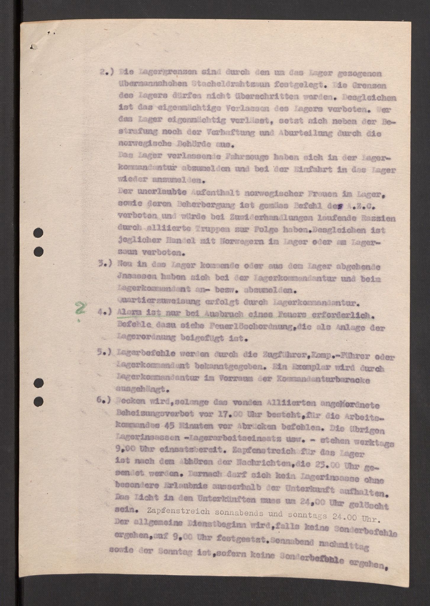 Deutscher Oberbefehlshaber Norwegen (DOBN), AV/RA-RAFA-2197/D/Dja/L0070/0001: DBO Abt. 1a / Lagerordnungen, 1946