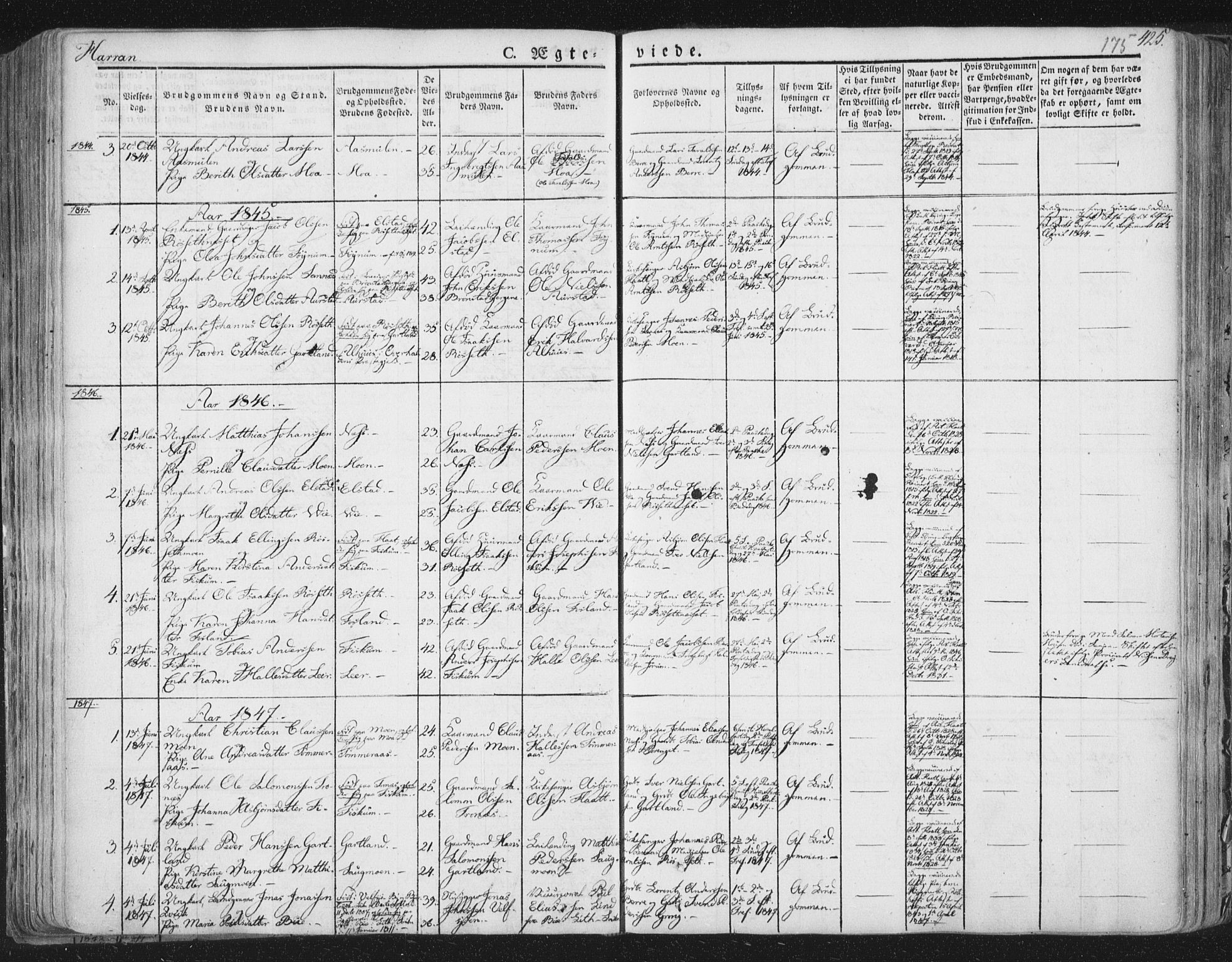 Ministerialprotokoller, klokkerbøker og fødselsregistre - Nord-Trøndelag, SAT/A-1458/758/L0513: Ministerialbok nr. 758A02 /3, 1839-1868, s. 175