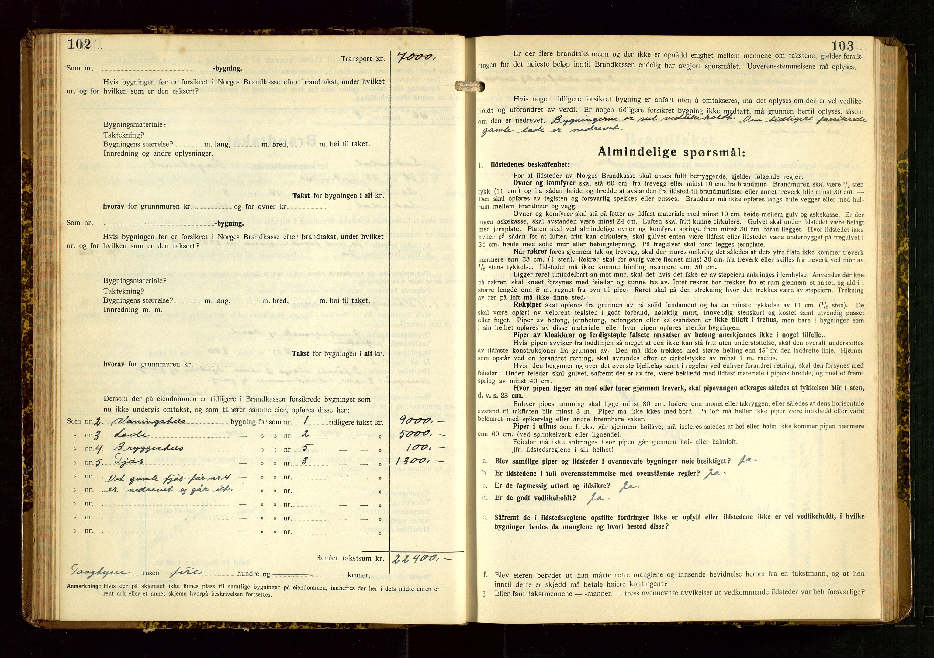 Sokndal lensmannskontor, AV/SAST-A-100417/Gob/L0008: "Brandtakst-Protokoll", 1937-1955, s. 102-103