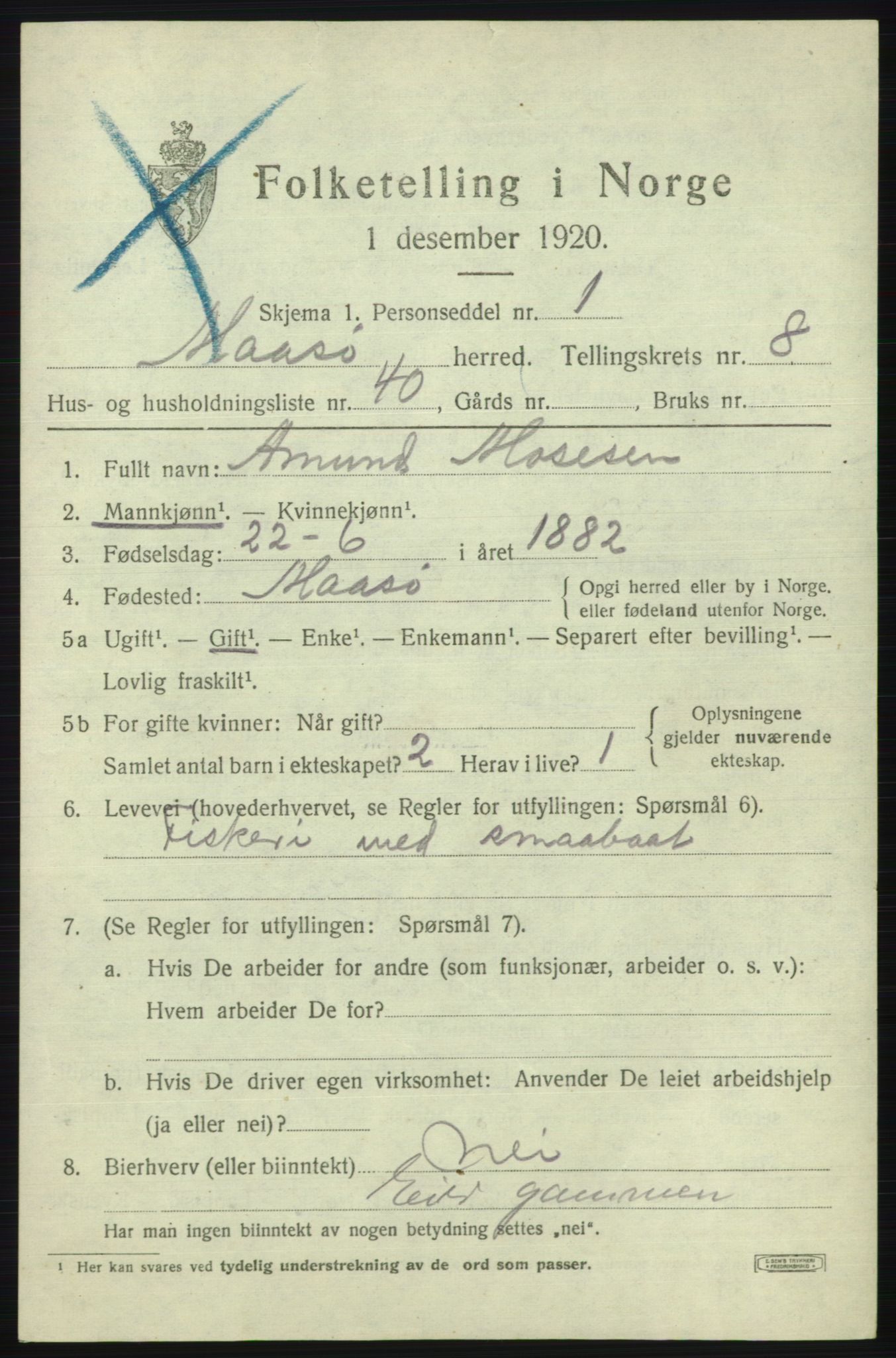 SATØ, Folketelling 1920 for 2018 Måsøy herred, 1920, s. 4414