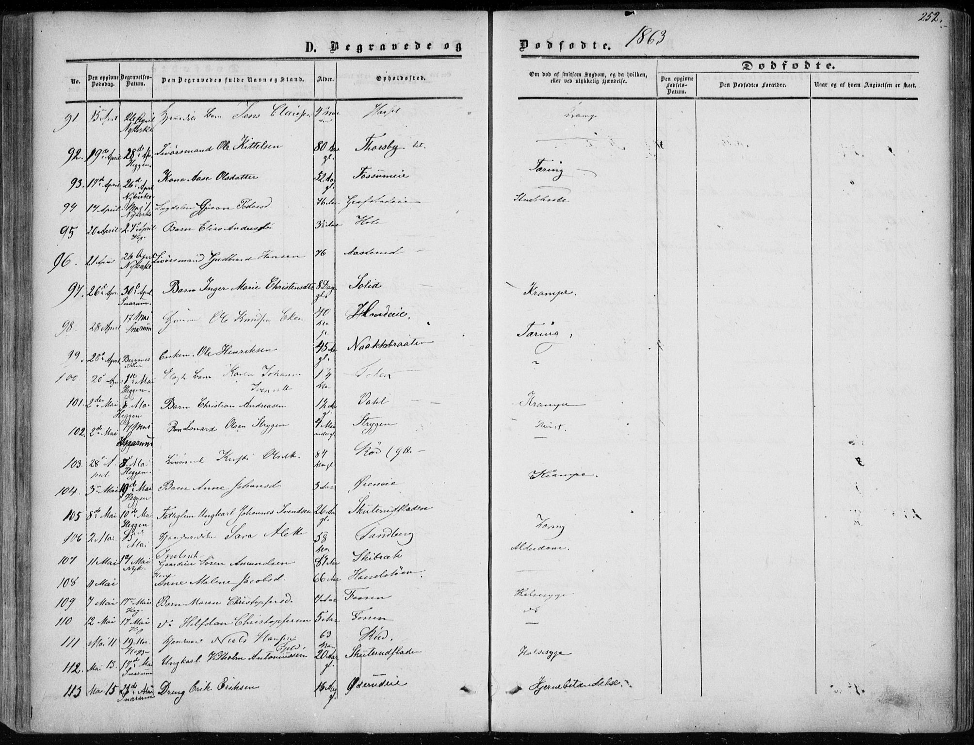 Modum kirkebøker, AV/SAKO-A-234/F/Fa/L0009: Ministerialbok nr. 9, 1860-1864, s. 252