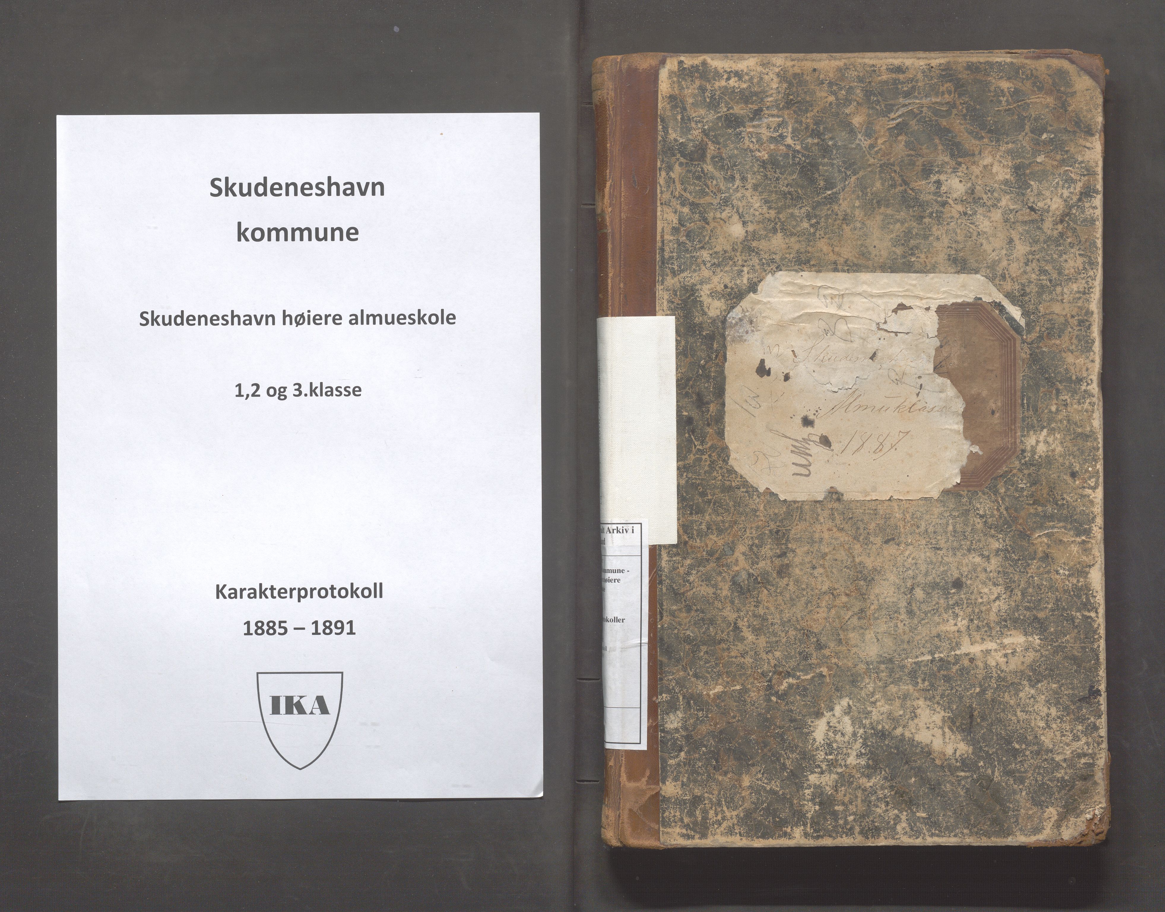 Skudeneshavn kommune - Skudeneshavn høiere almueskole, IKAR/A-374/F/L0009: Karakterprotokoll, 1885-1891