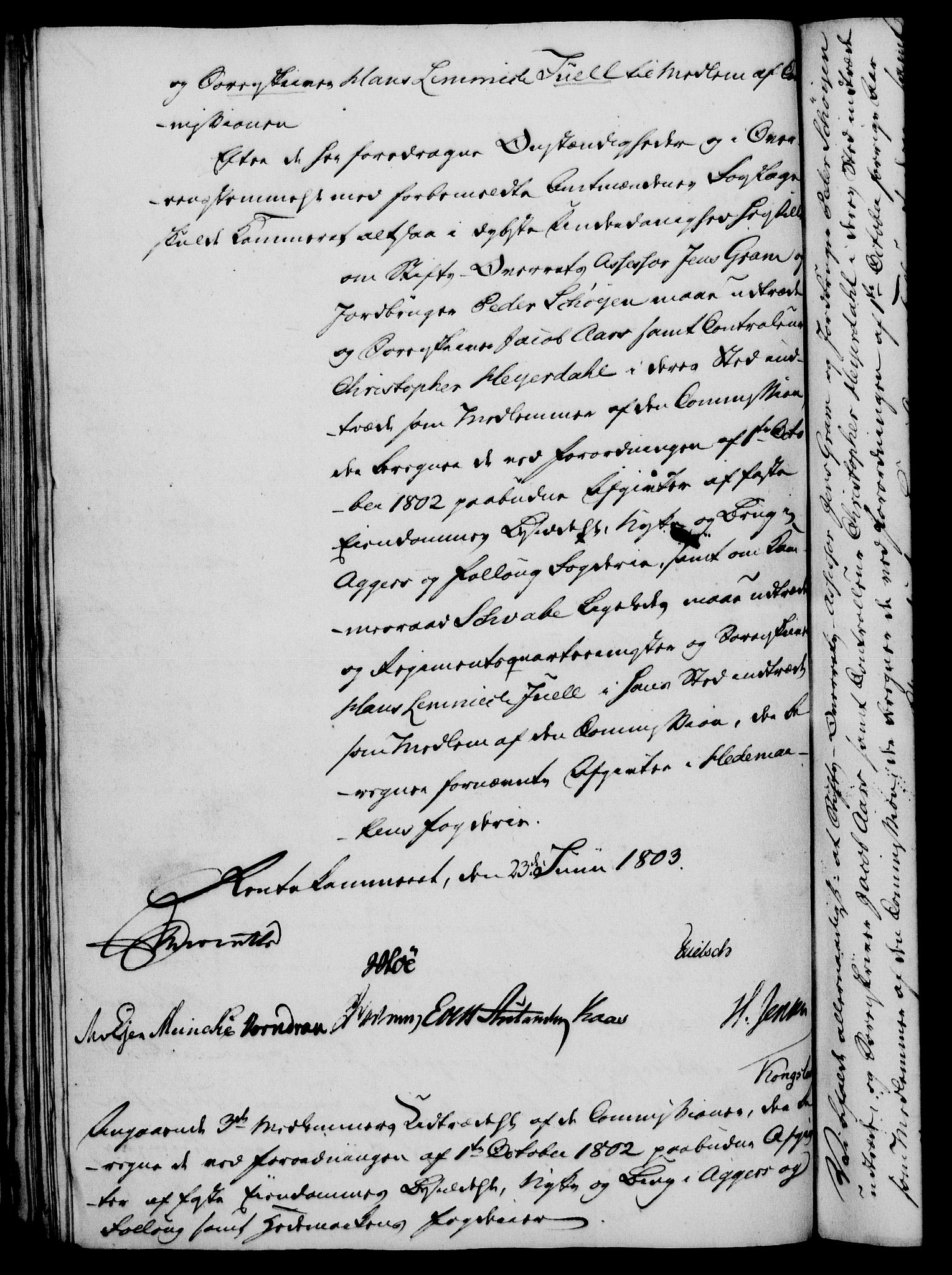 Rentekammeret, Kammerkanselliet, RA/EA-3111/G/Gf/Gfa/L0085: Norsk relasjons- og resolusjonsprotokoll (merket RK 52.85), 1803, s. 603