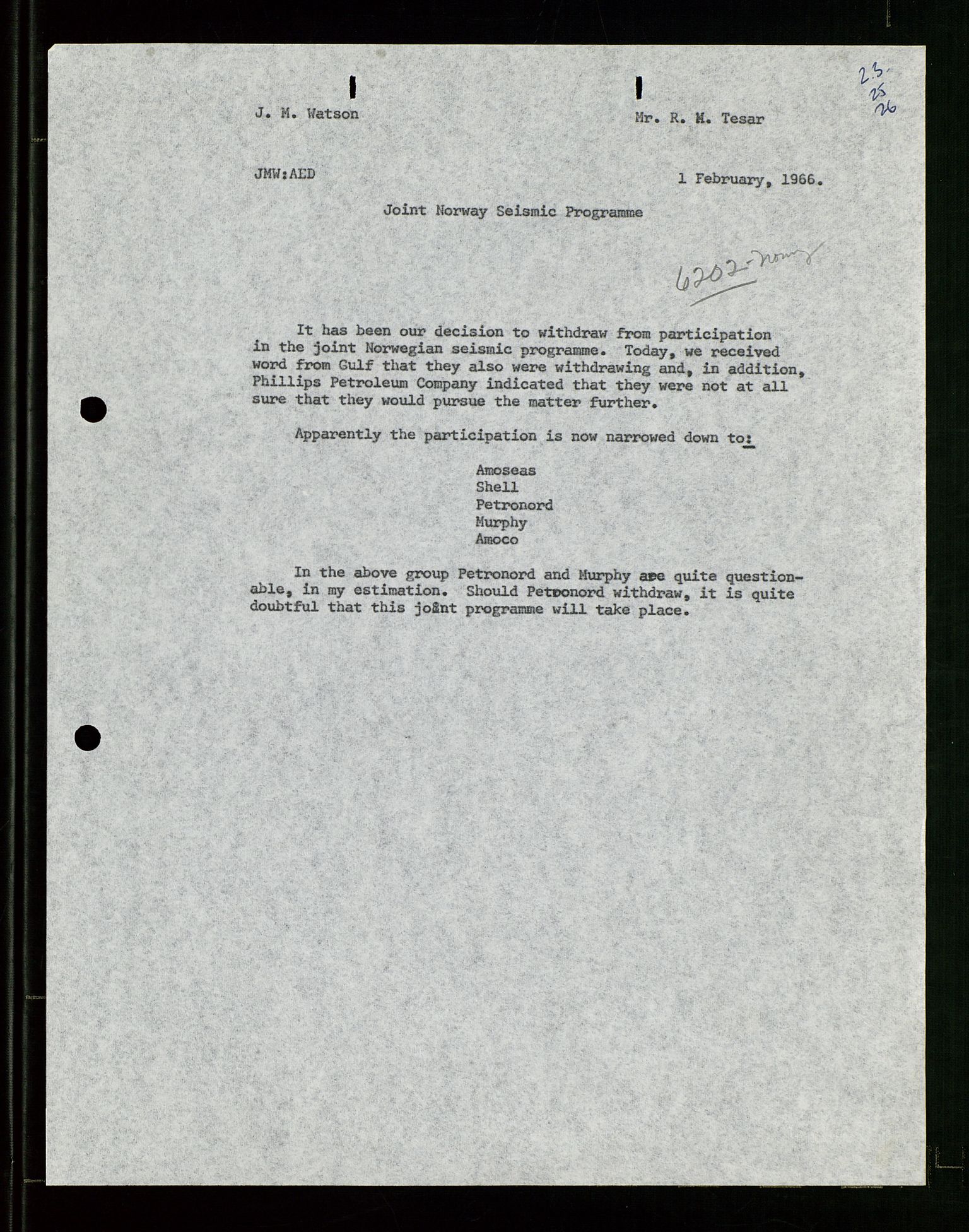 Pa 1512 - Esso Exploration and Production Norway Inc., AV/SAST-A-101917/E/Ea/L0021: Sak og korrespondanse, 1965-1974, s. 17