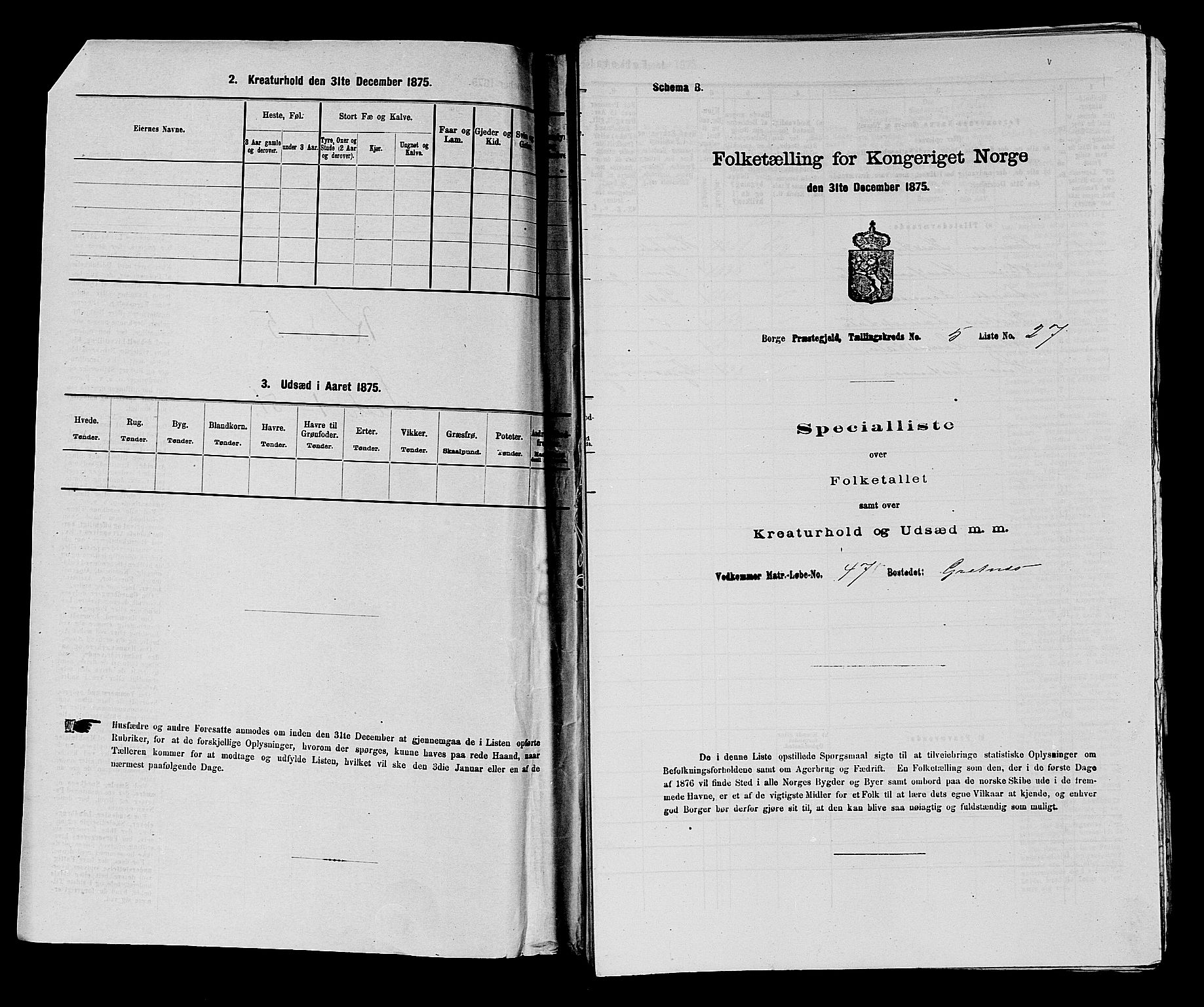 RA, Folketelling 1875 for 0113P Borge prestegjeld, 1875, s. 701