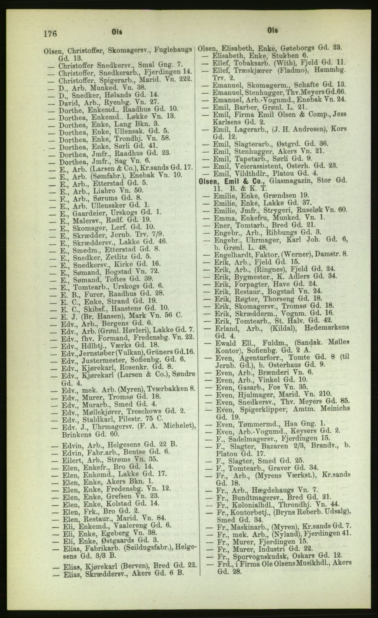 Kristiania/Oslo adressebok, PUBL/-, 1883, s. 176