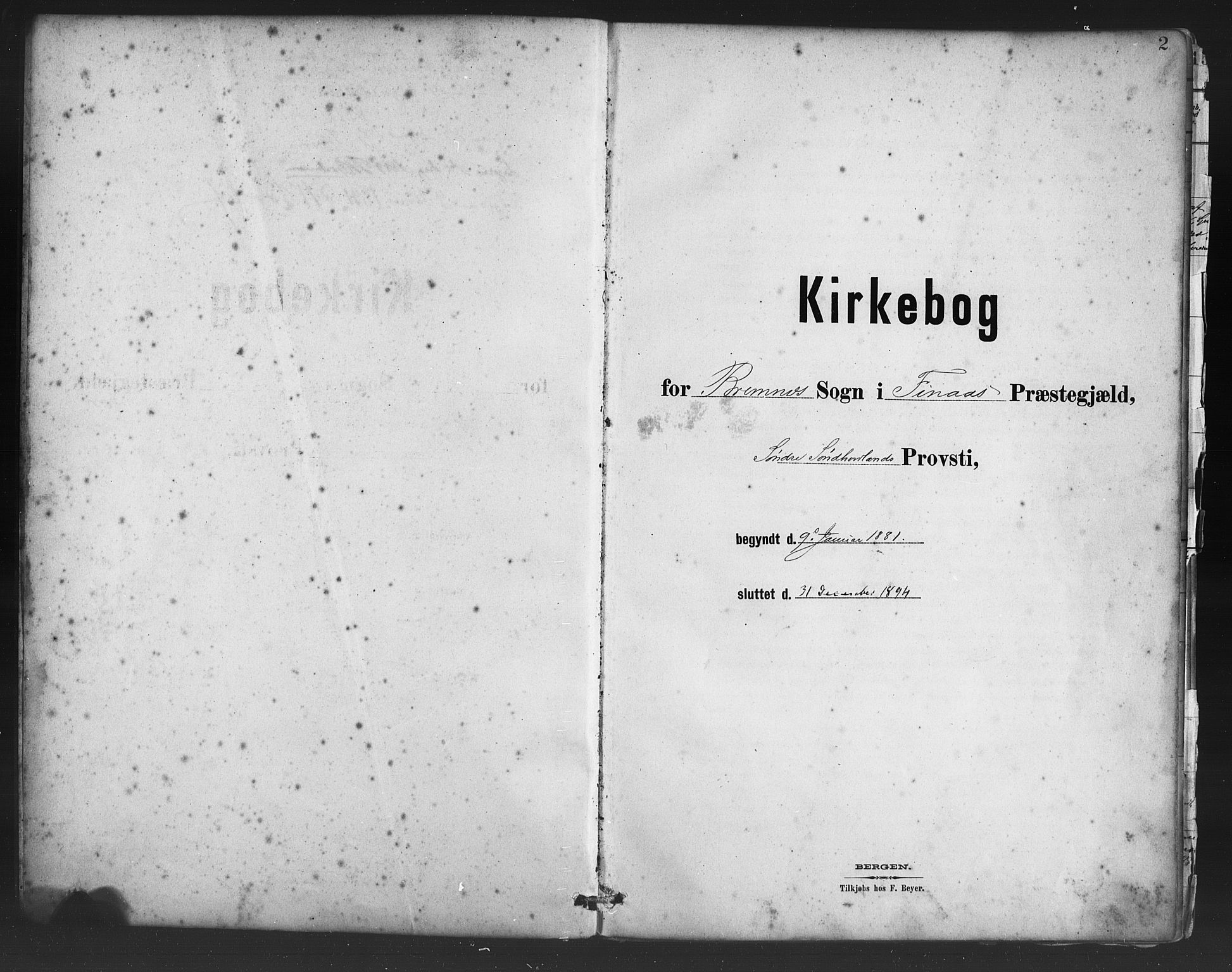 Finnås sokneprestembete, SAB/A-99925/H/Ha/Haa/Haac/L0001: Ministerialbok nr. C 1, 1881-1894, s. 2