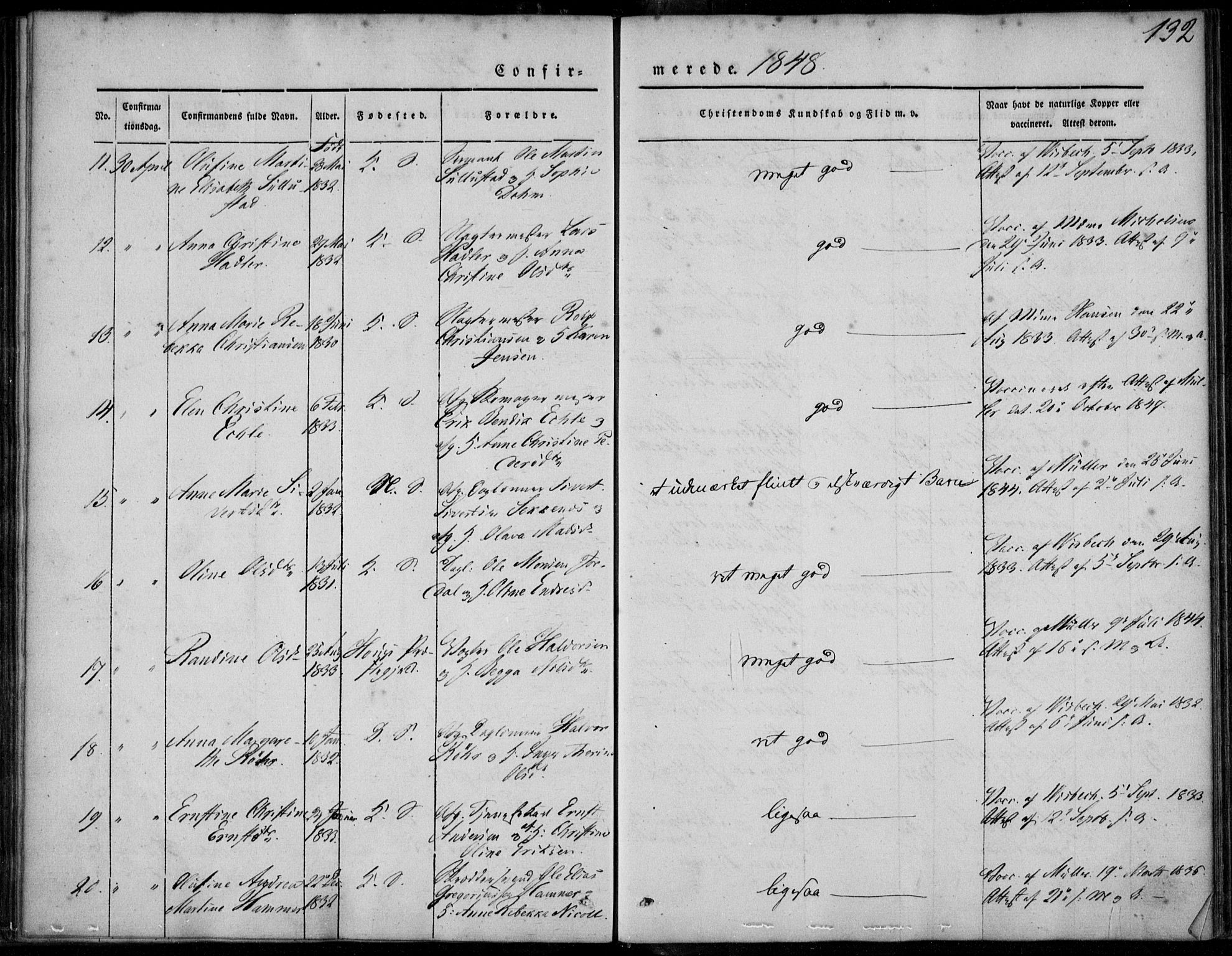 Korskirken sokneprestembete, SAB/A-76101/H/Haa/L0026: Ministerialbok nr. C 2, 1842-1854, s. 132