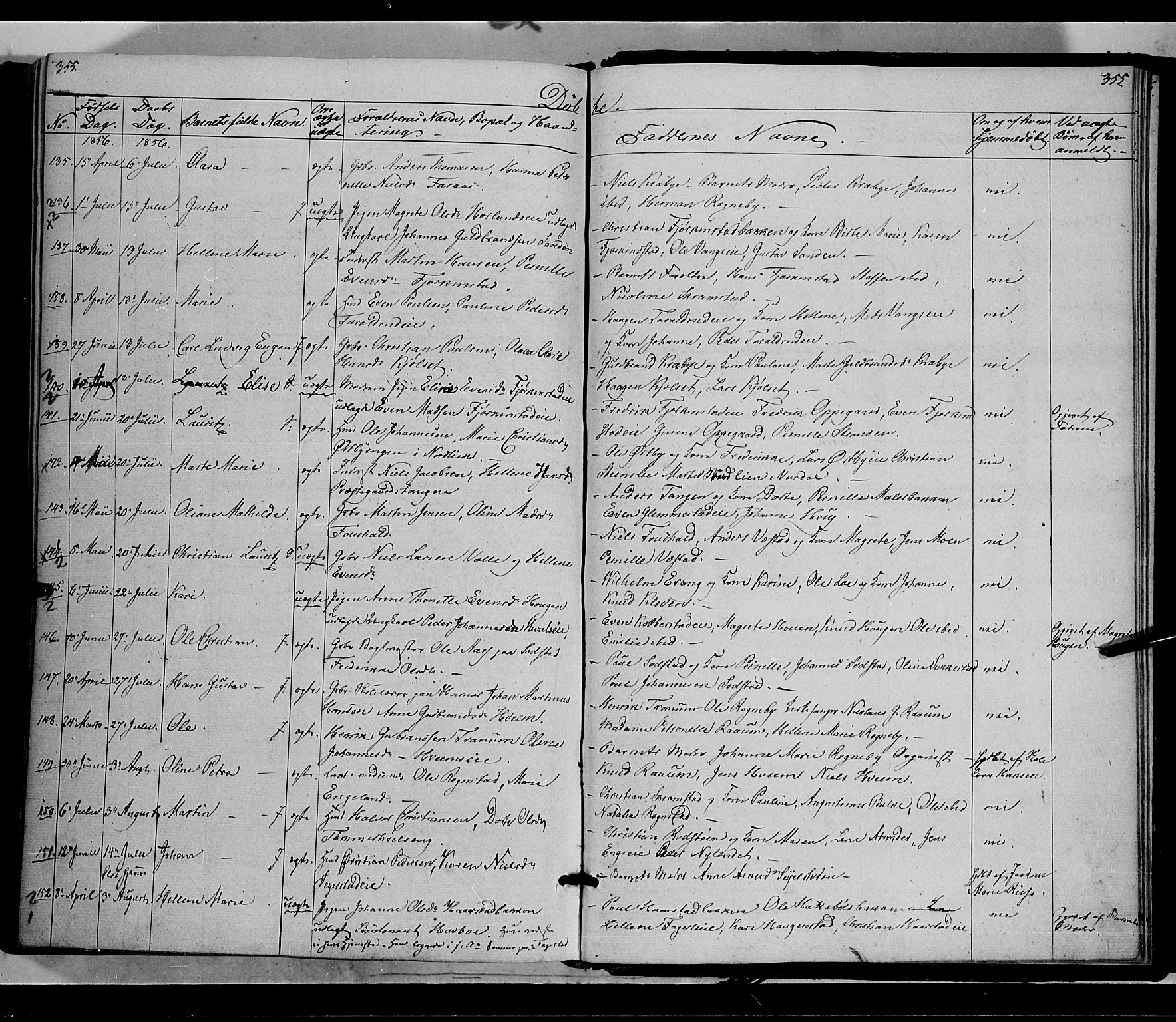 Østre Toten prestekontor, AV/SAH-PREST-104/H/Ha/Haa/L0003: Ministerialbok nr. 3, 1848-1856, s. 355